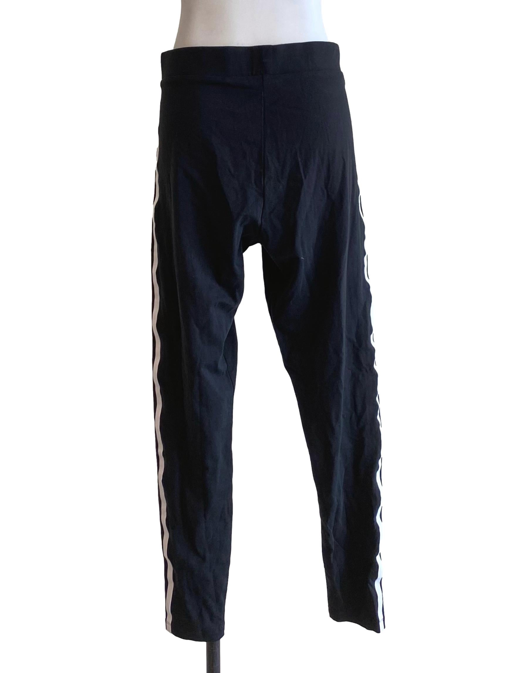 Black Stripes Legging Pants