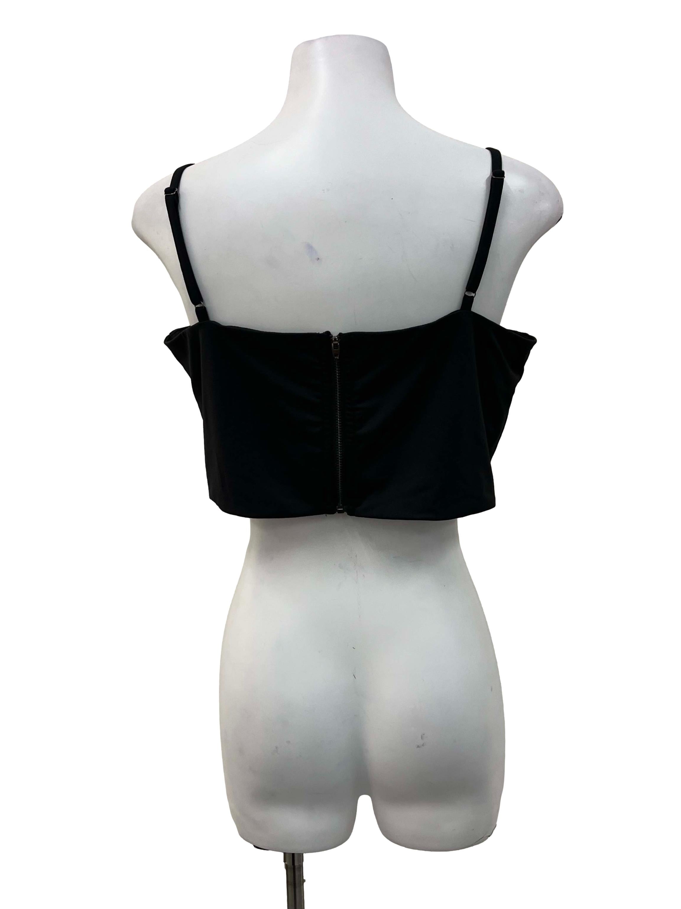 Black Padded Tube Spaghetti Top