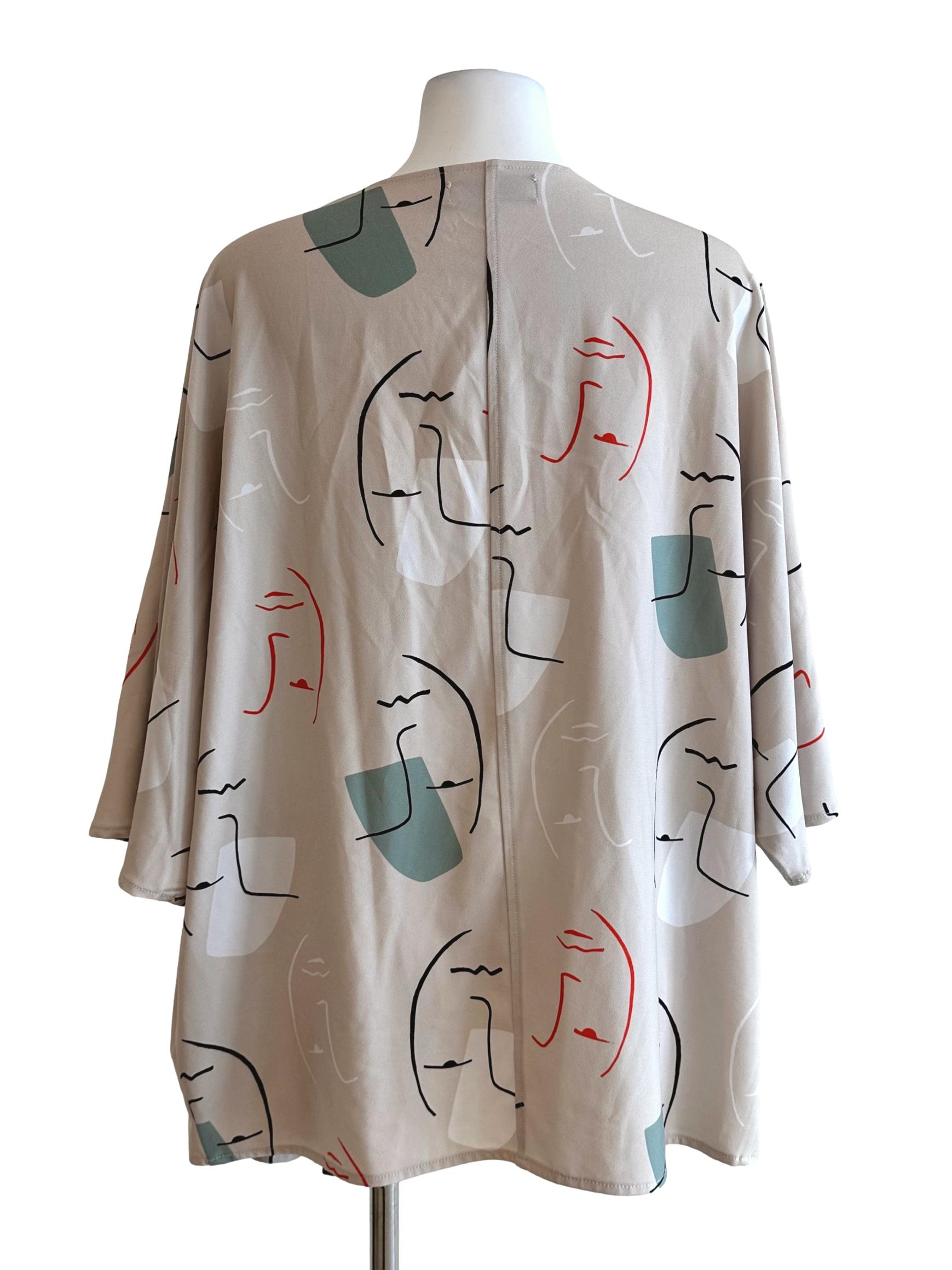 Sandcastle Beige Print Cardigan TTR