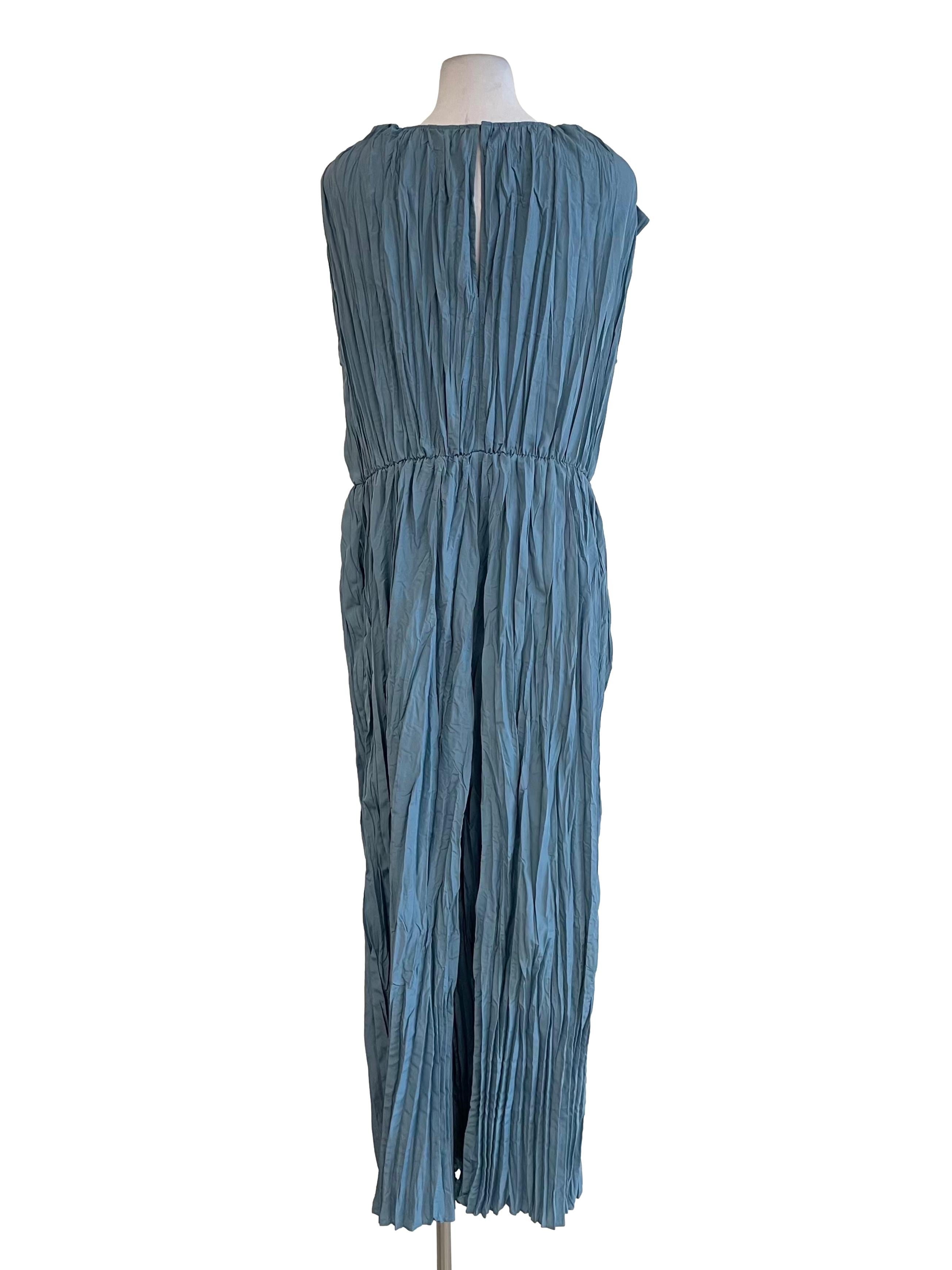 Sapphire Draped V Neck Jumpsuit