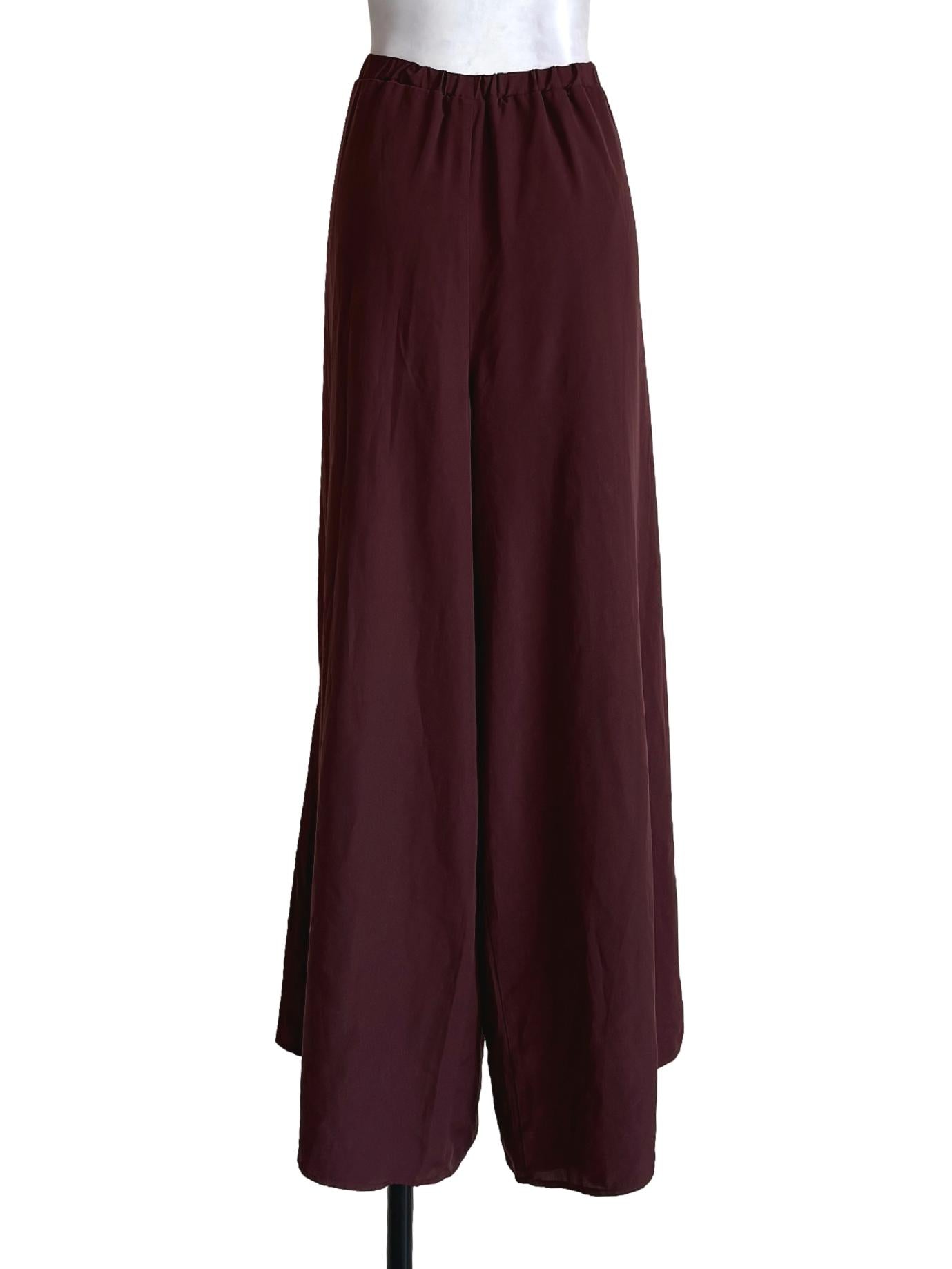 Brown Slit Layered Palazzo