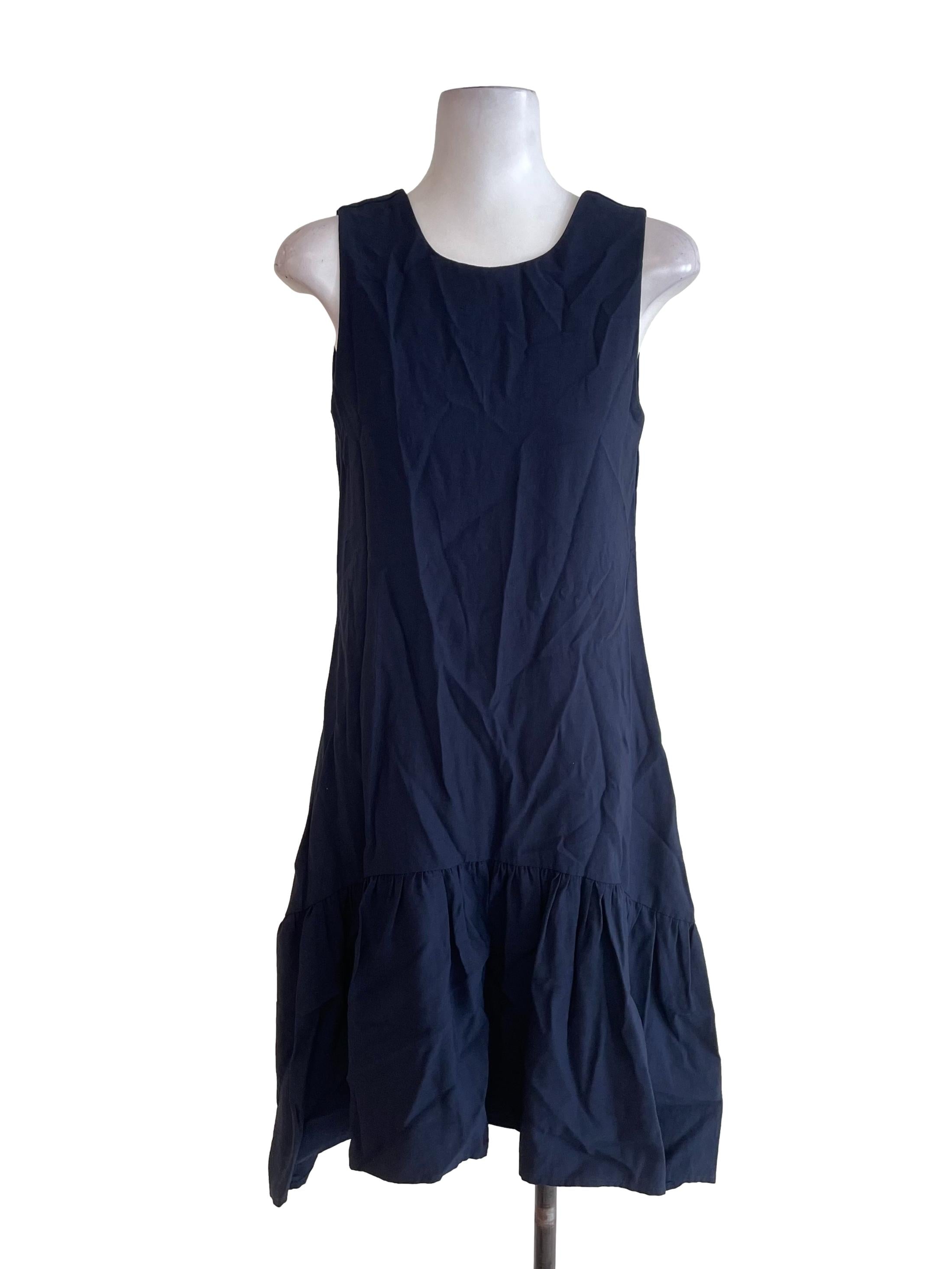 Midnight Blue Drop Waist Dress