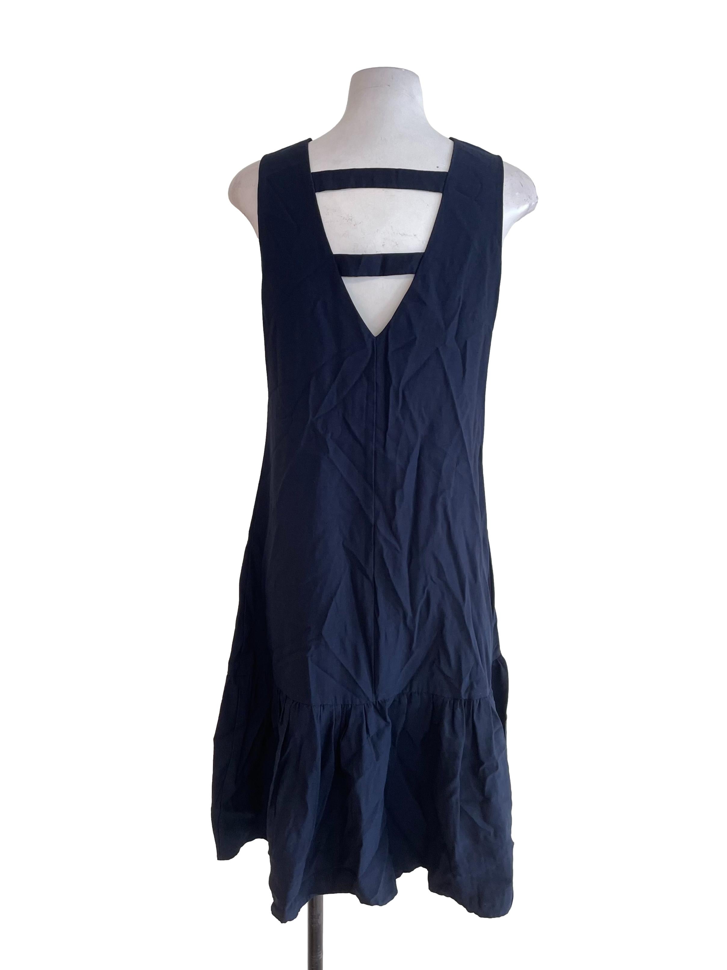 Midnight Blue Drop Waist Dress