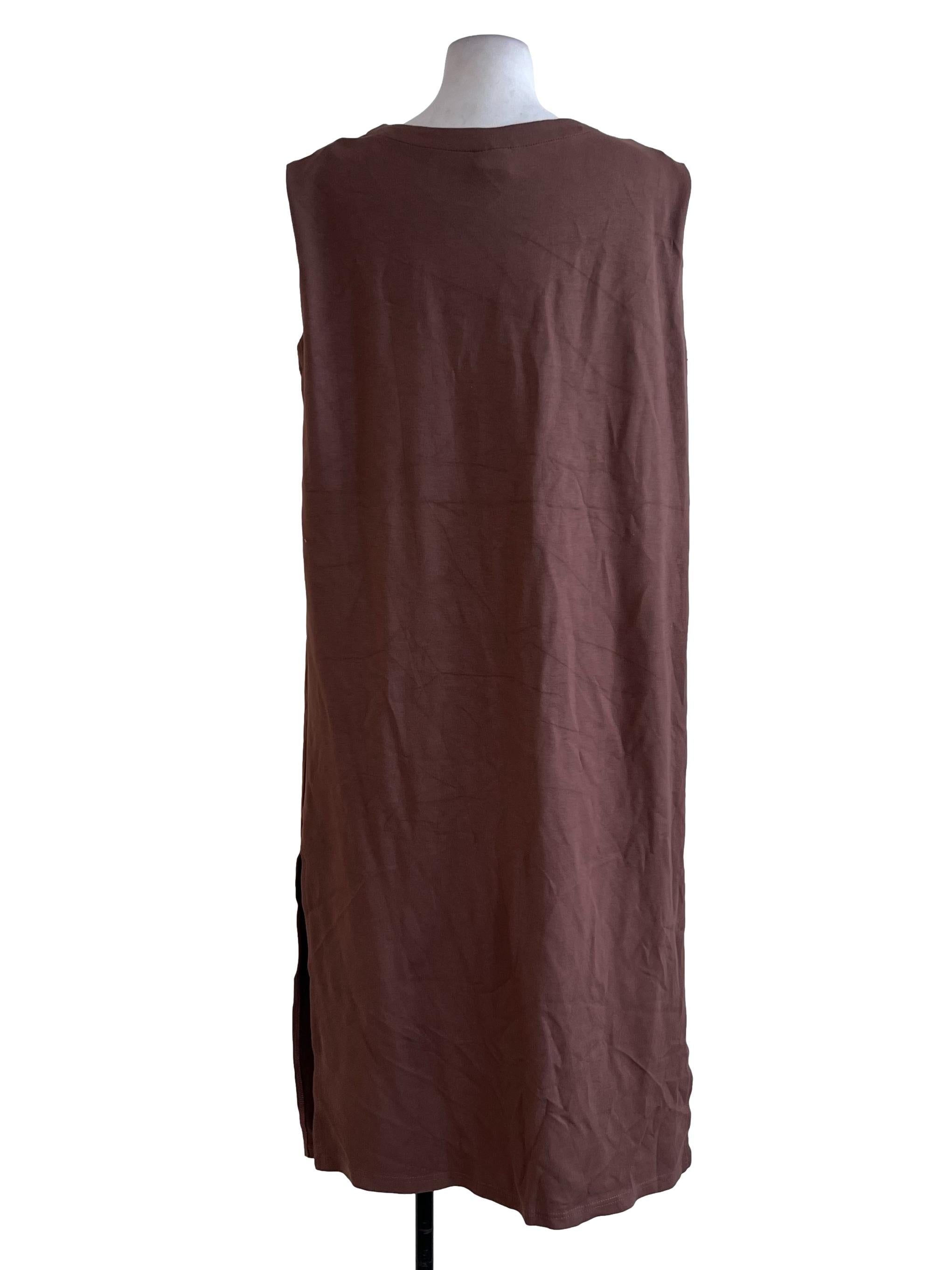 Peanut Brown Sleeveless Dress