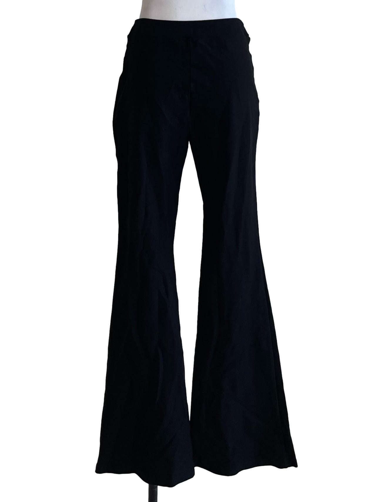 Black Plain Flare Pants