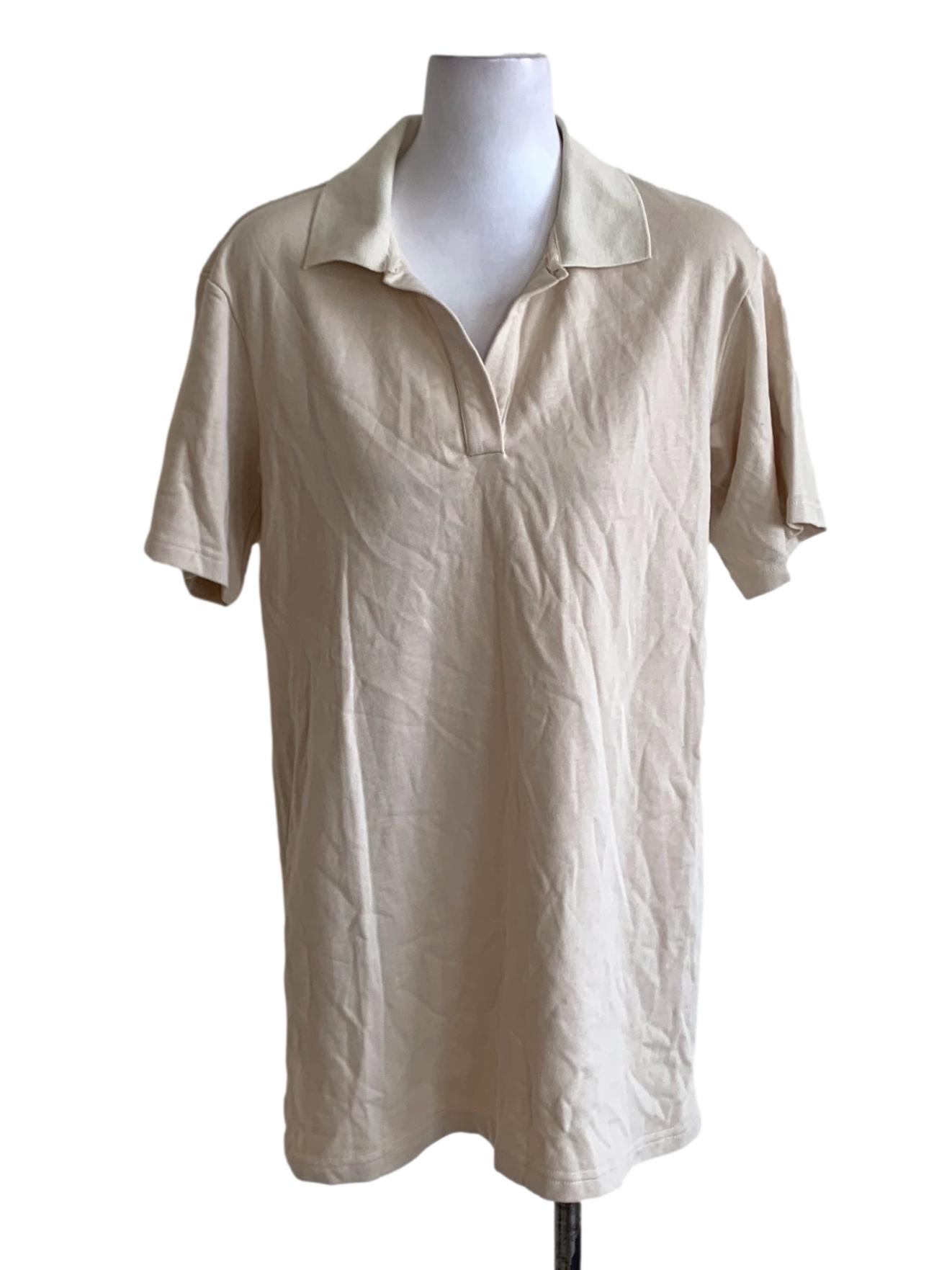 Beige Wing Collar Polo Shirt TTR