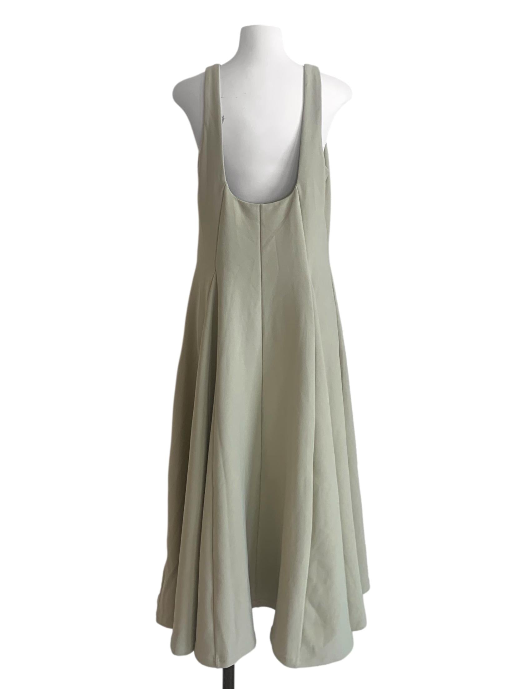 Olive Green Square Neck Dress LB