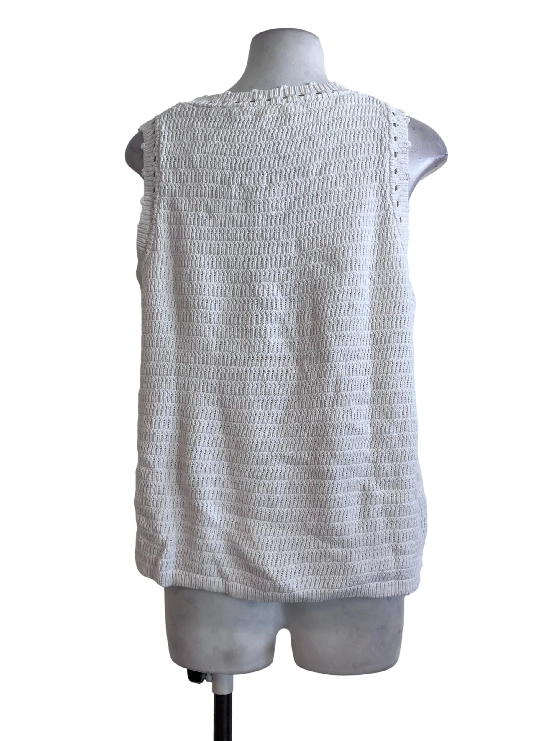 White Sleeveless Top LB