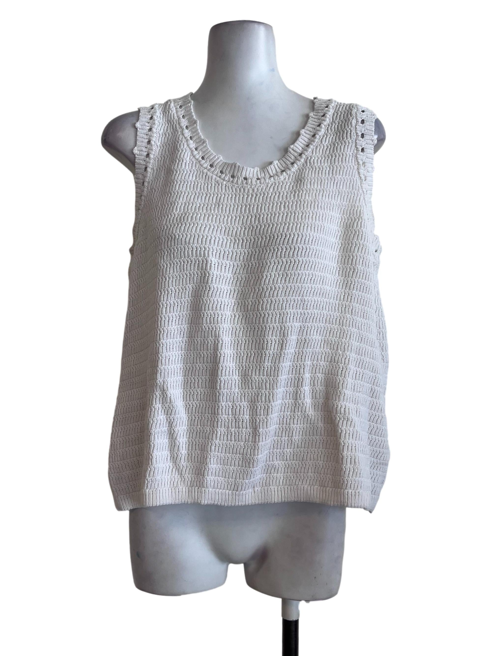 White Sleeveless Top LB