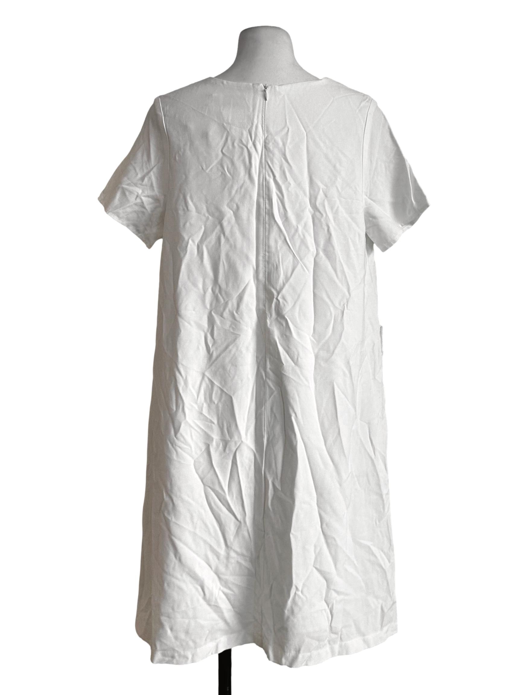 Daisy White Plain Dress TEM