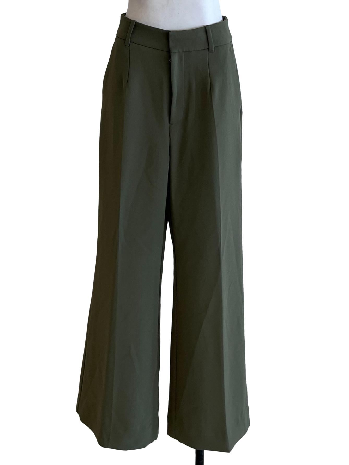 Army Green Plain Formal Pants