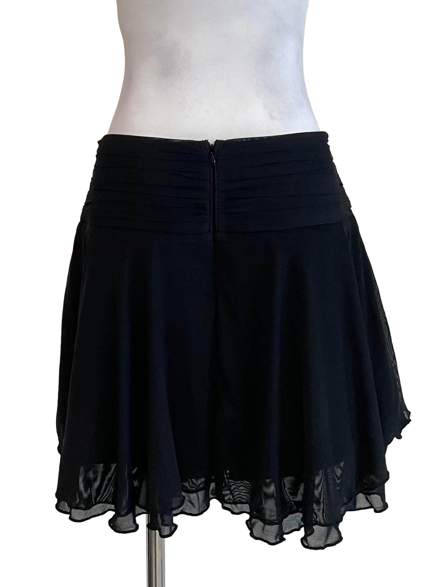 Black Flip Mesh Skorts
