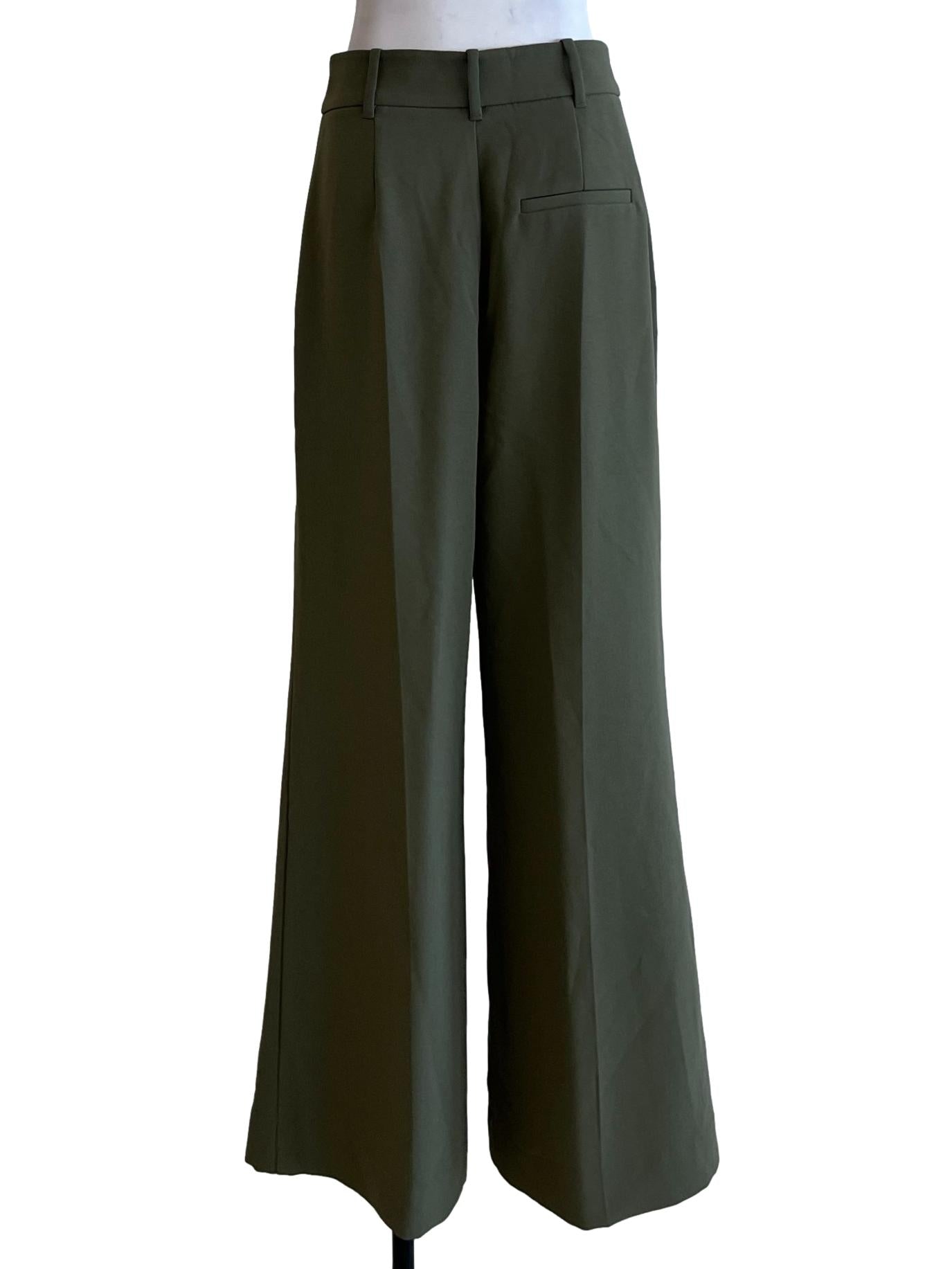 Army Green Plain Formal Pants