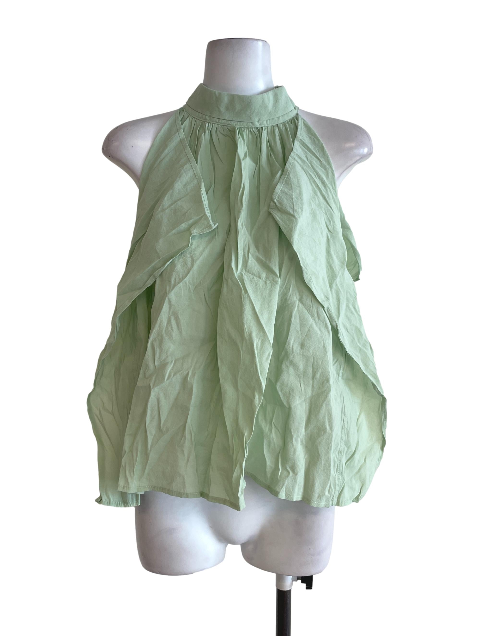 Light Green Halter Neck Top