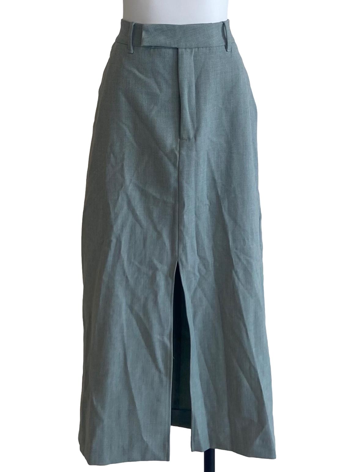 Mint Green Slit Tube Skirt LB