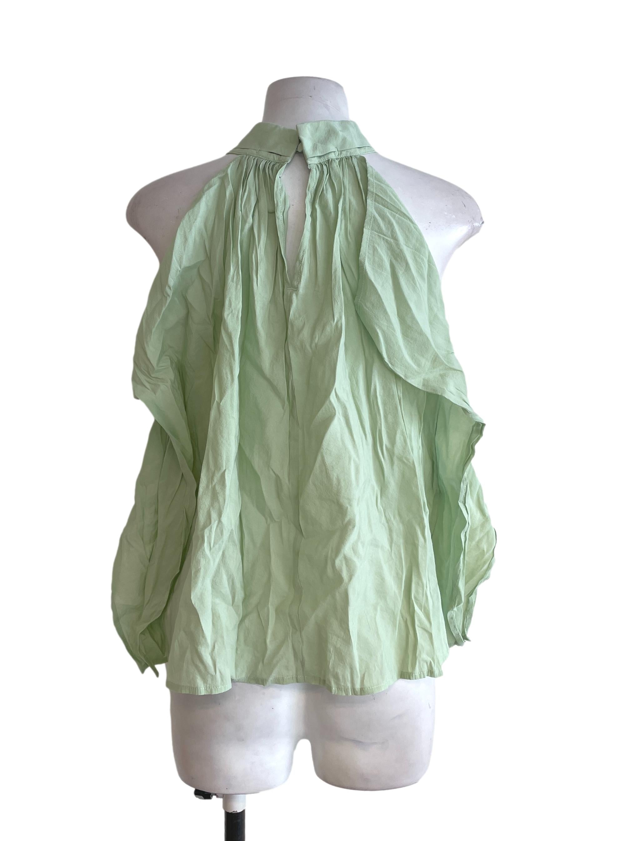 Light Green Halter Neck Top