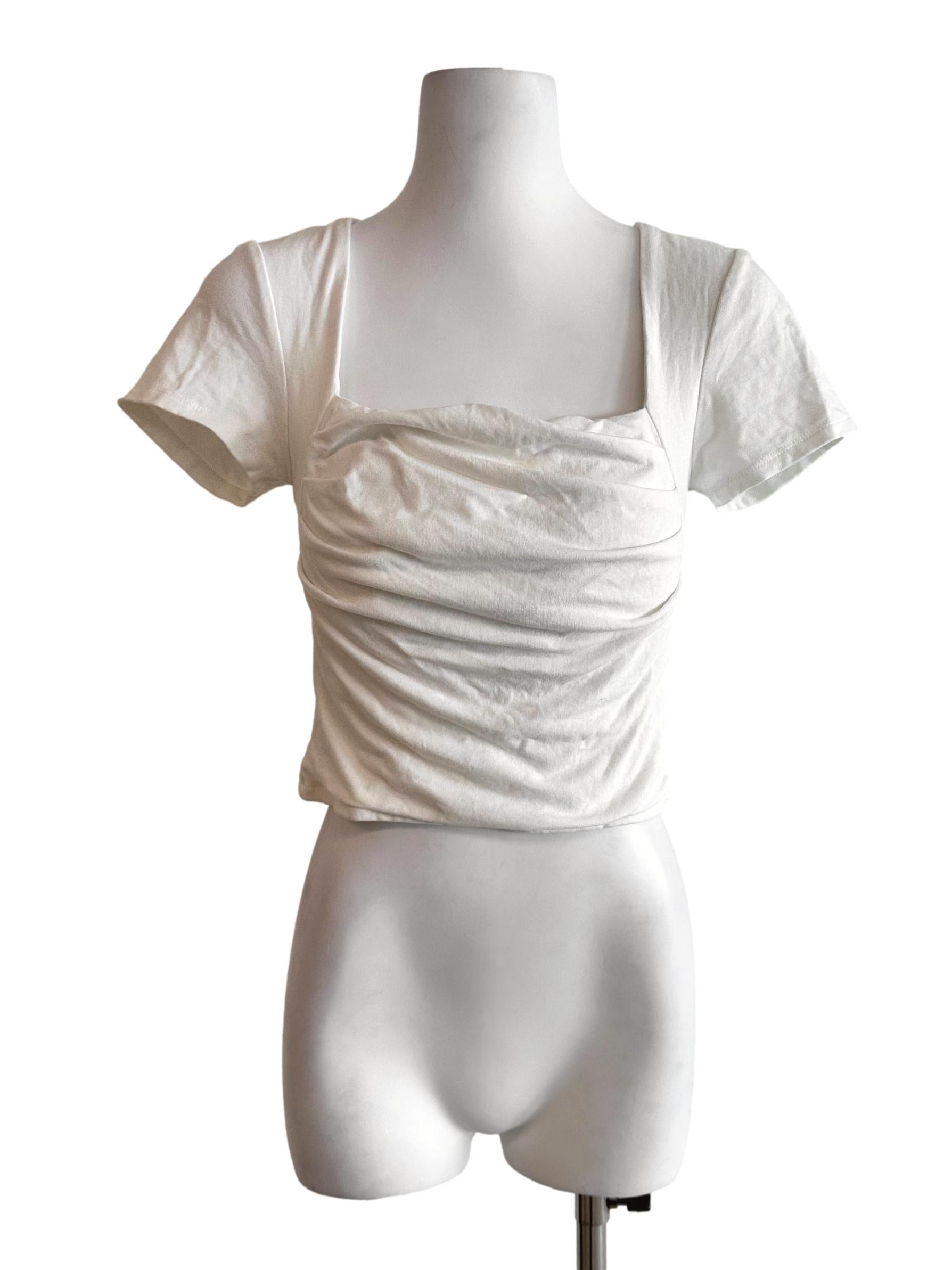 Cotton White Padded Top