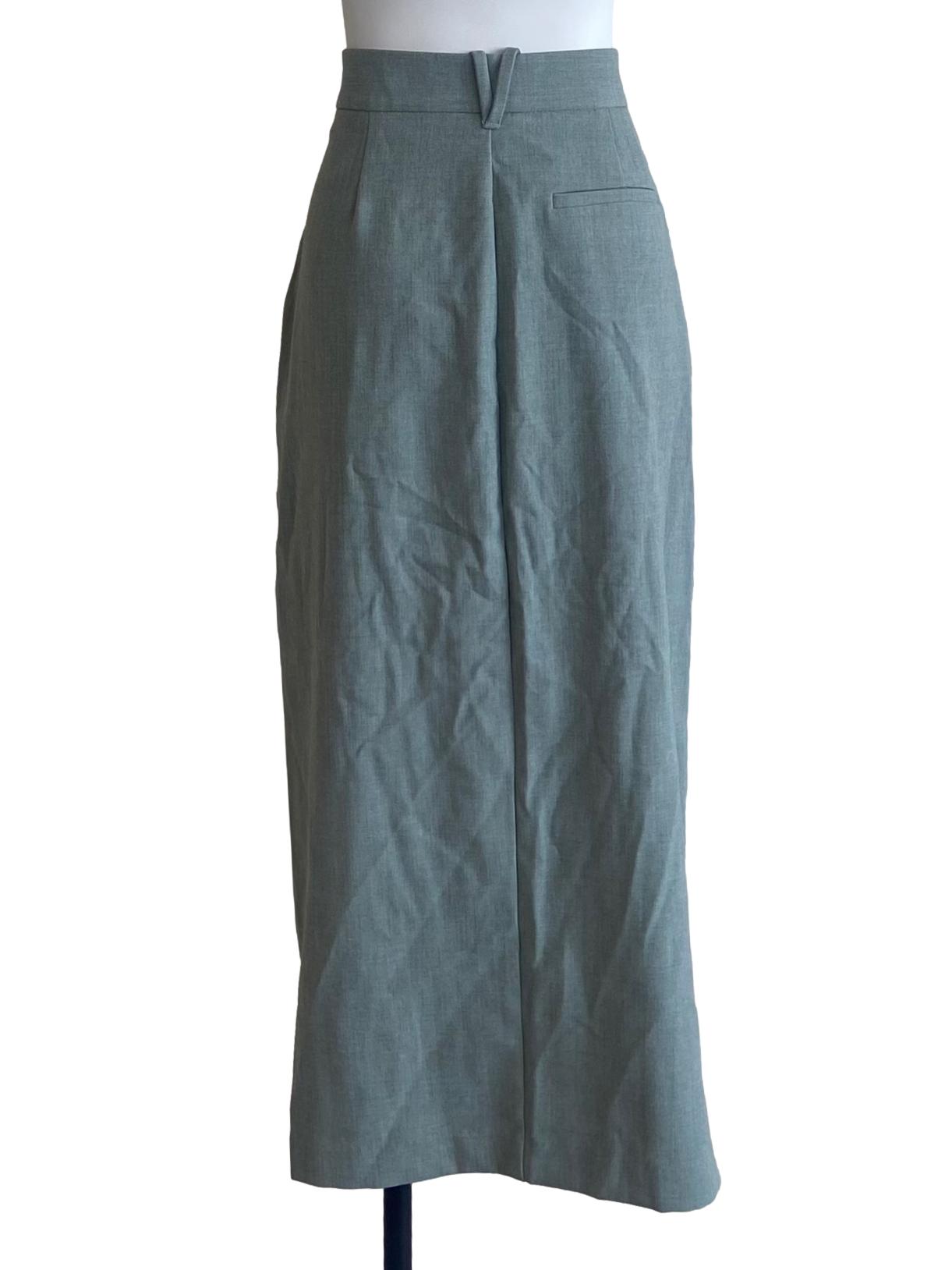 Mint Green Slit Tube Skirt LB
