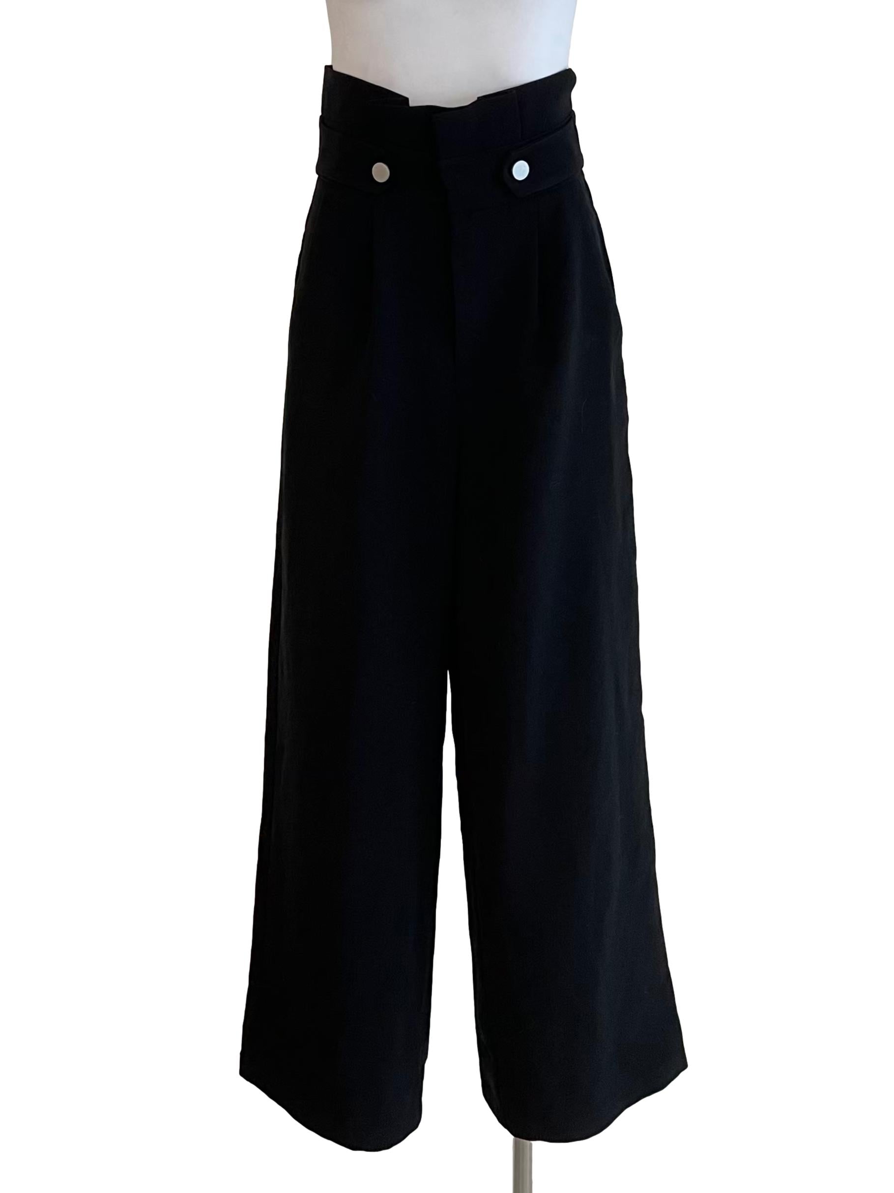 Black High Waist Formal Pants