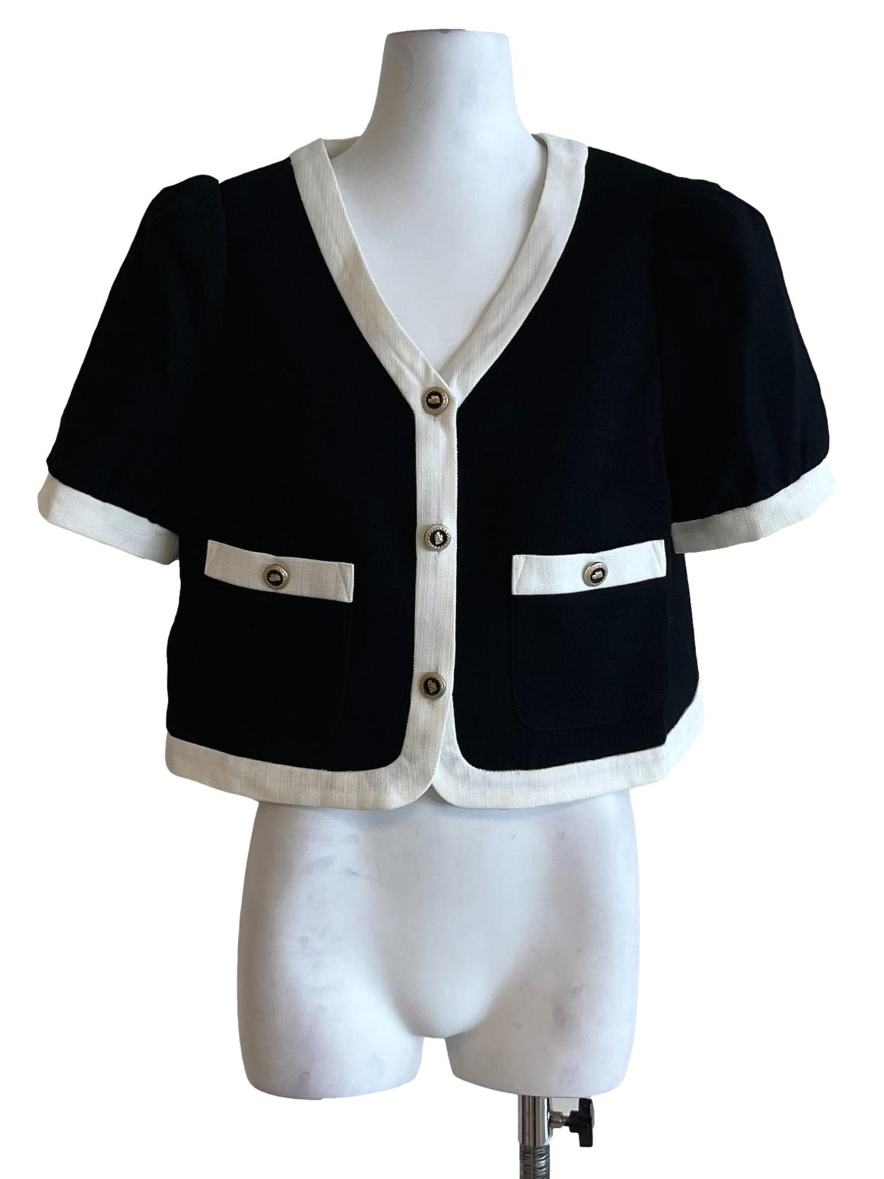 Black V-Neckline Blouse