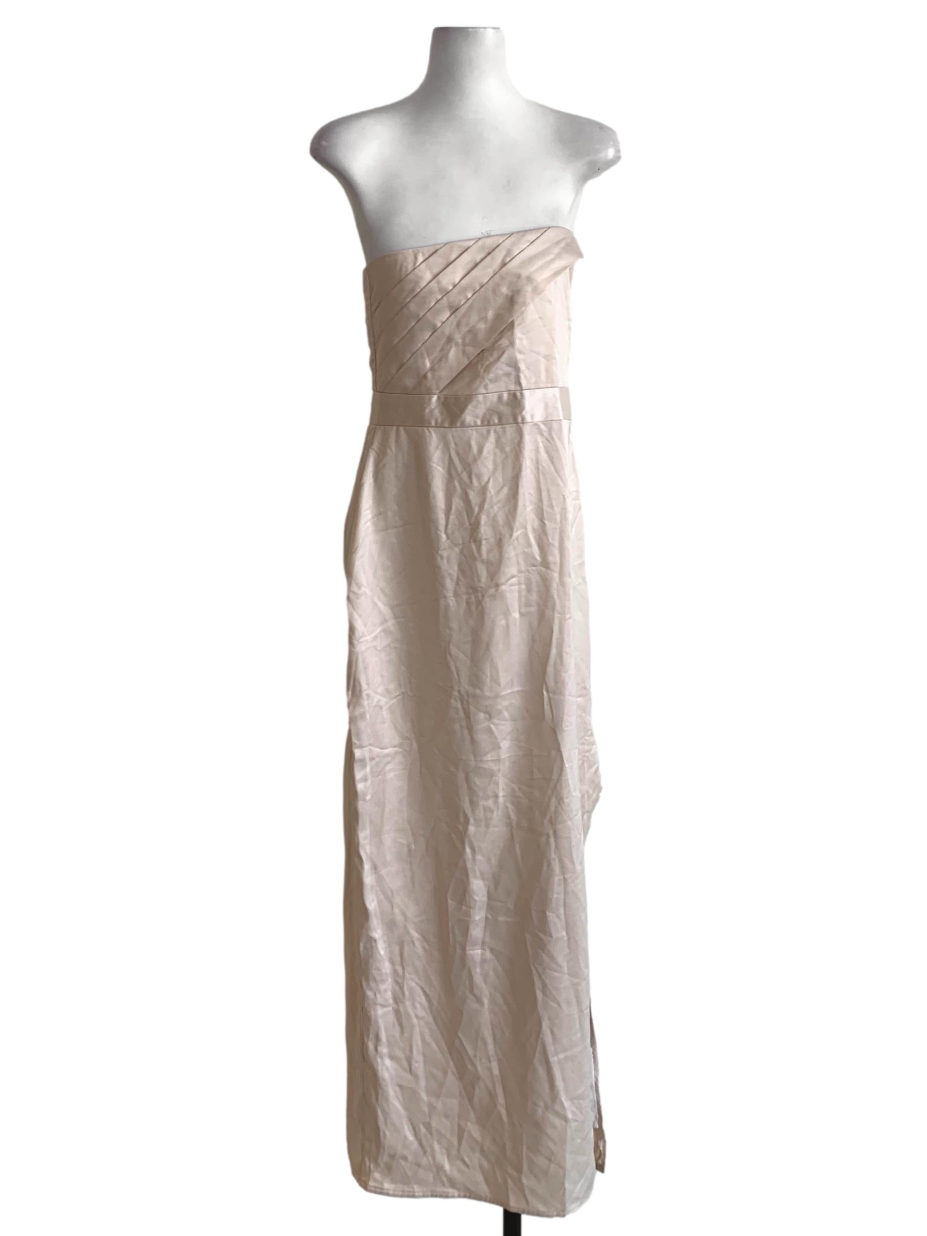 Cream Sleeveless A-Line Dress