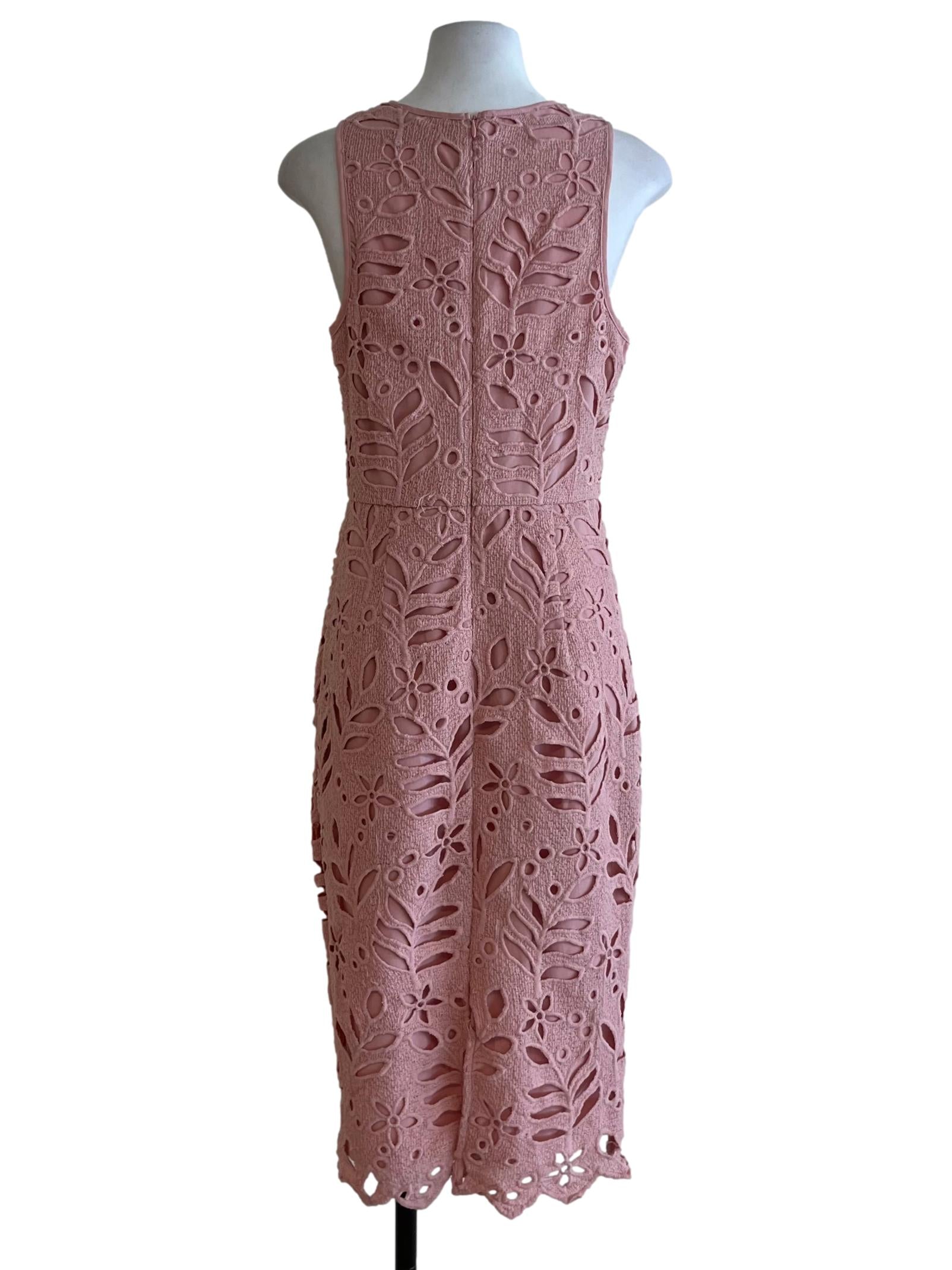 Blush Pink Floral A-Line Dress