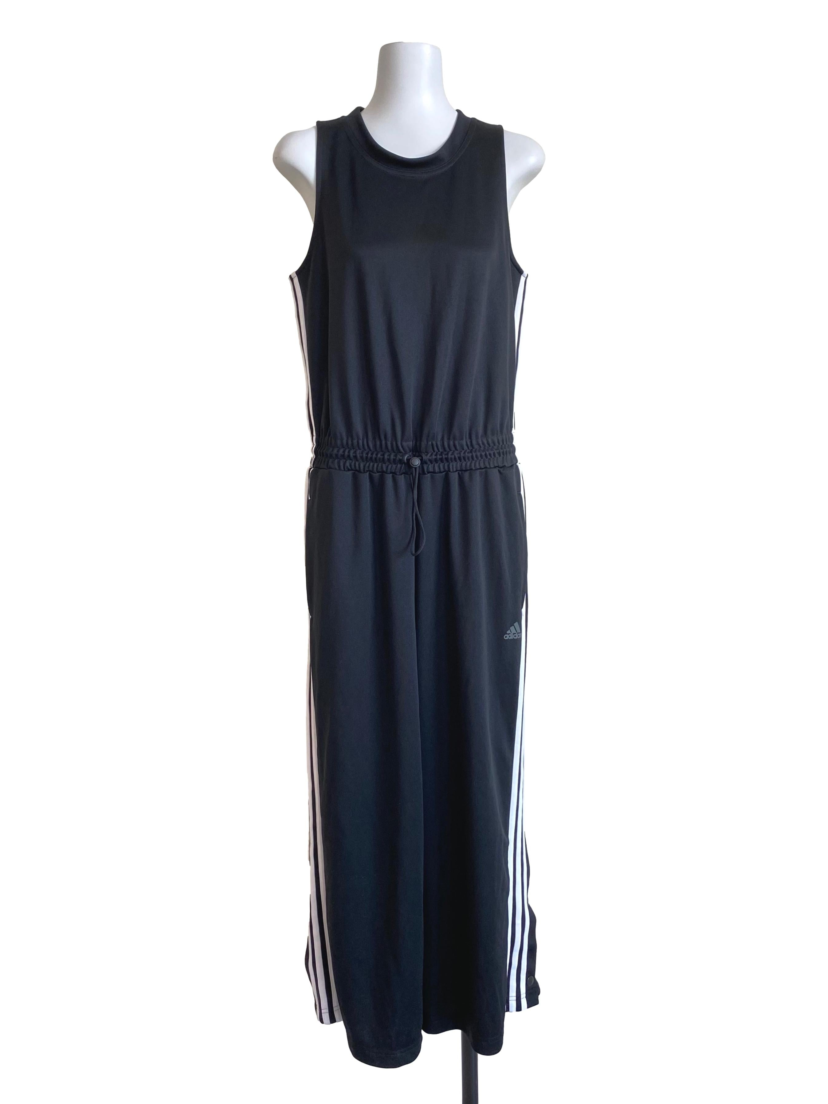 Black With White Lined Romper