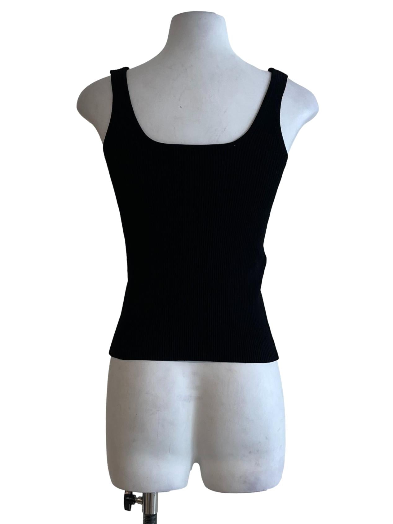 Black V-Neckline Tank Top