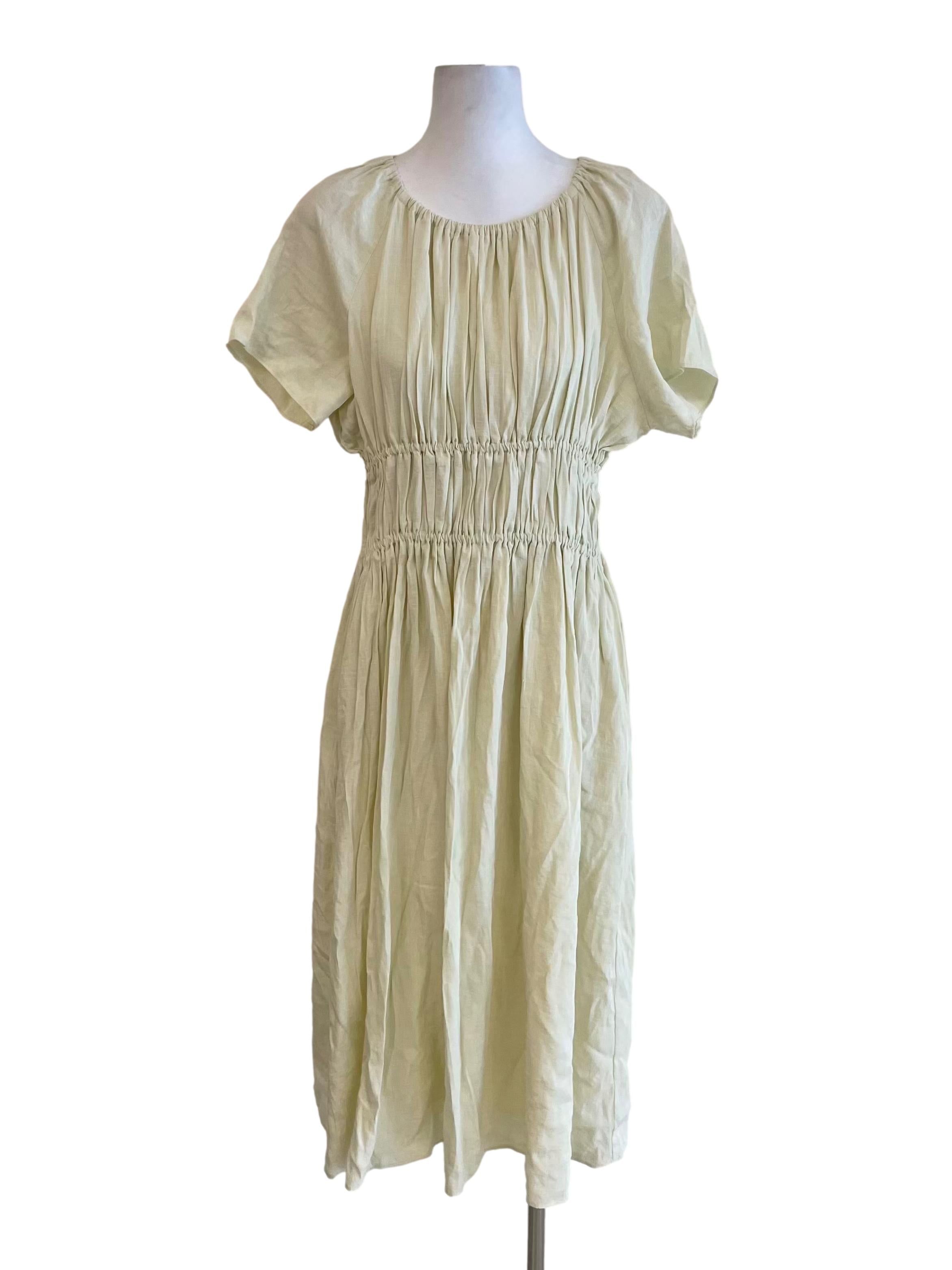 Banana Scrunch Peasant Dress