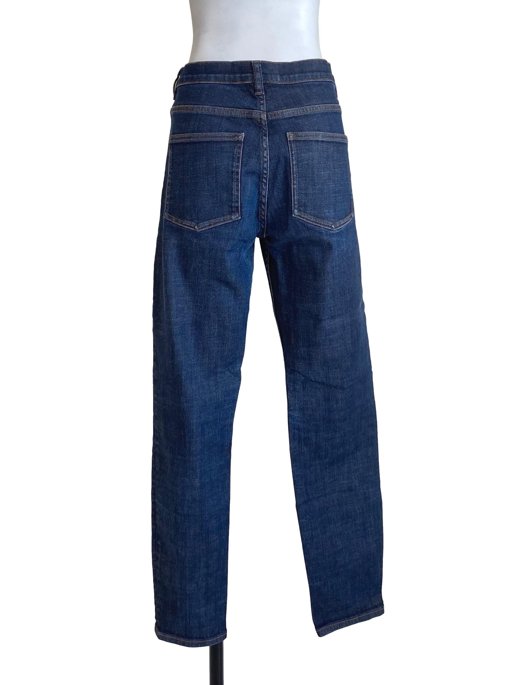 Indigo Blue Rough Textured Denim Jeans