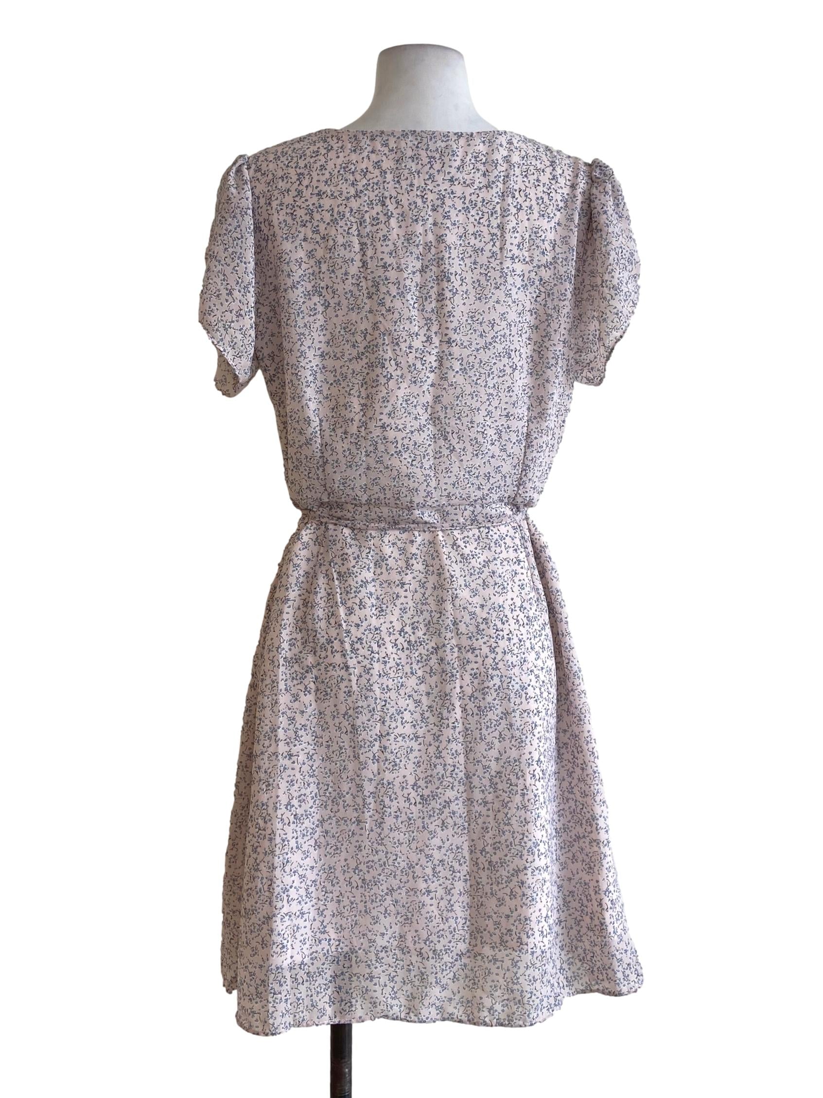 Flamingo Pink Floral Button Down Shirt Dress