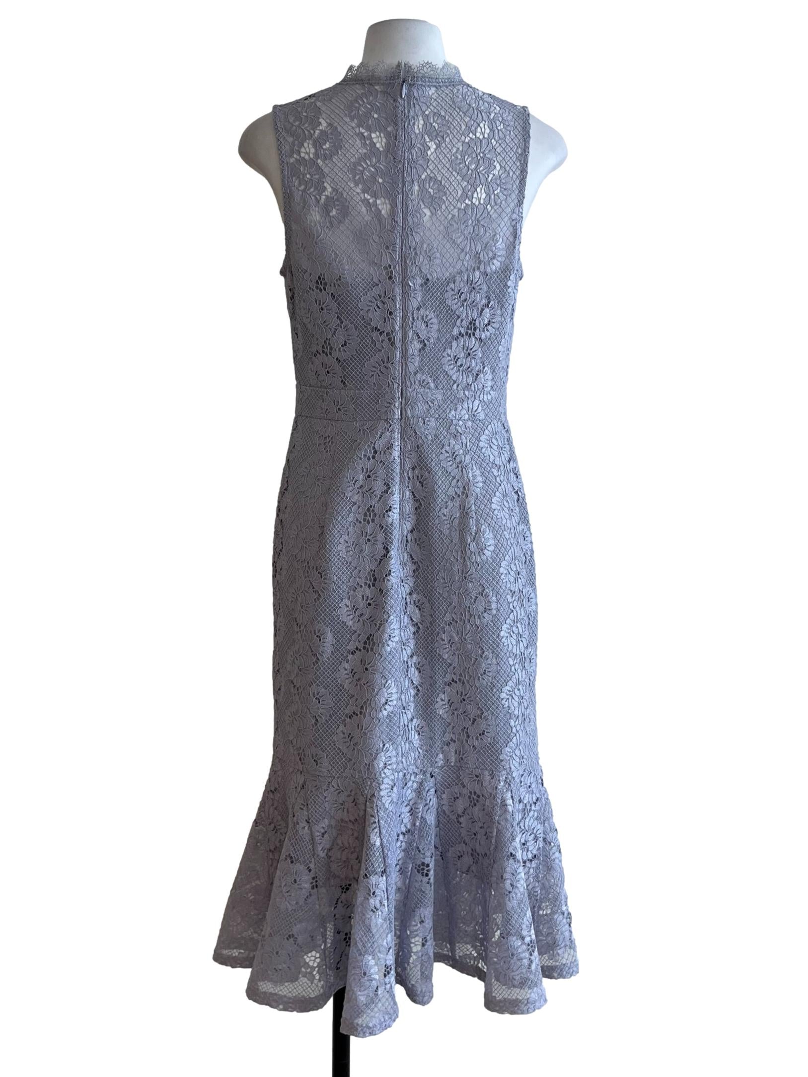 Heather Purple Lace A-Line Dress