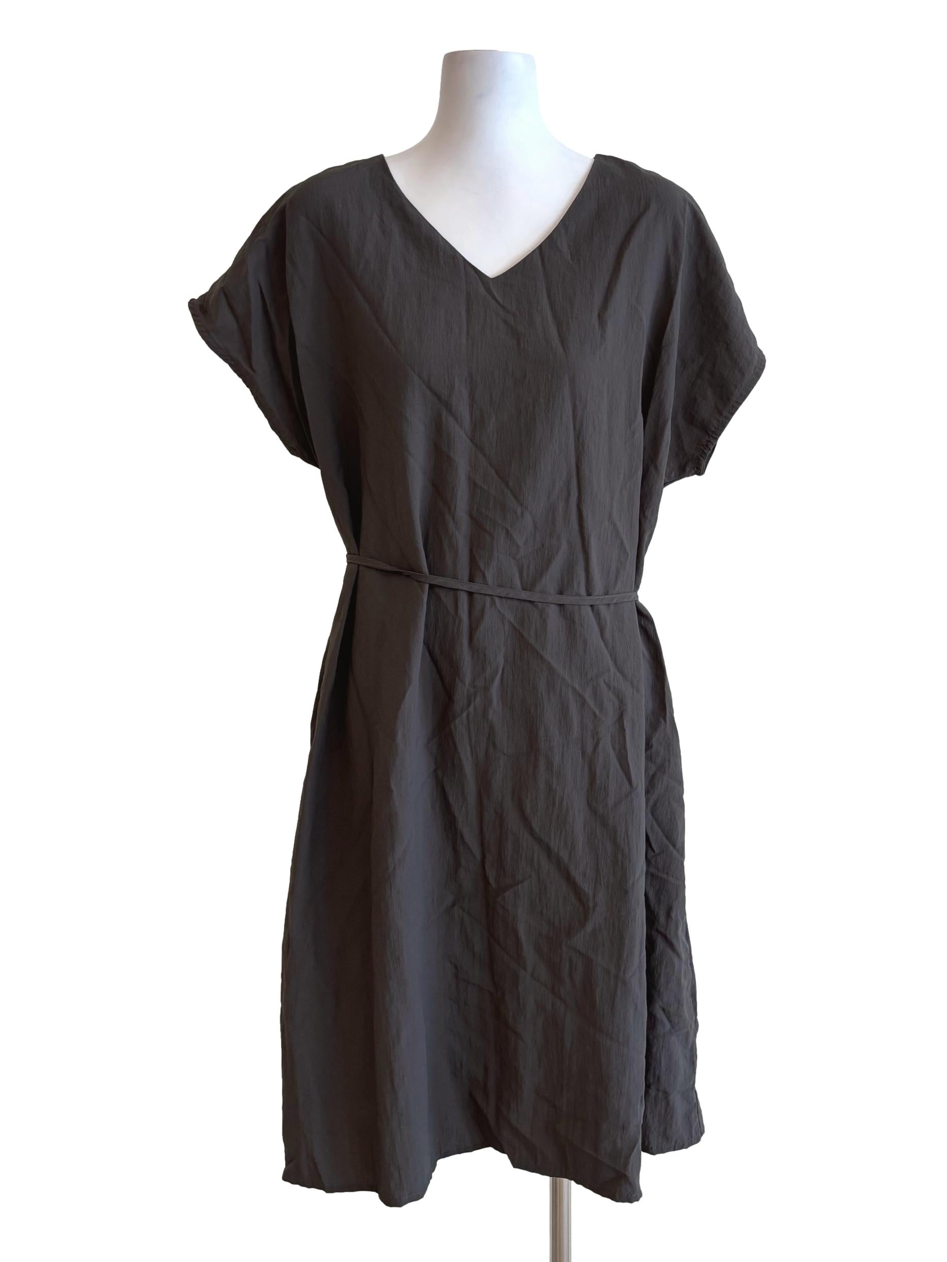 Carbon Grey Sleeveless Shift Dress