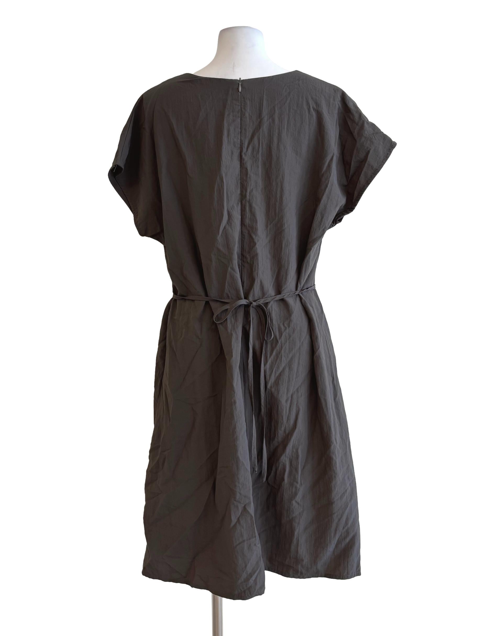 Carbon Grey Sleeveless Shift Dress