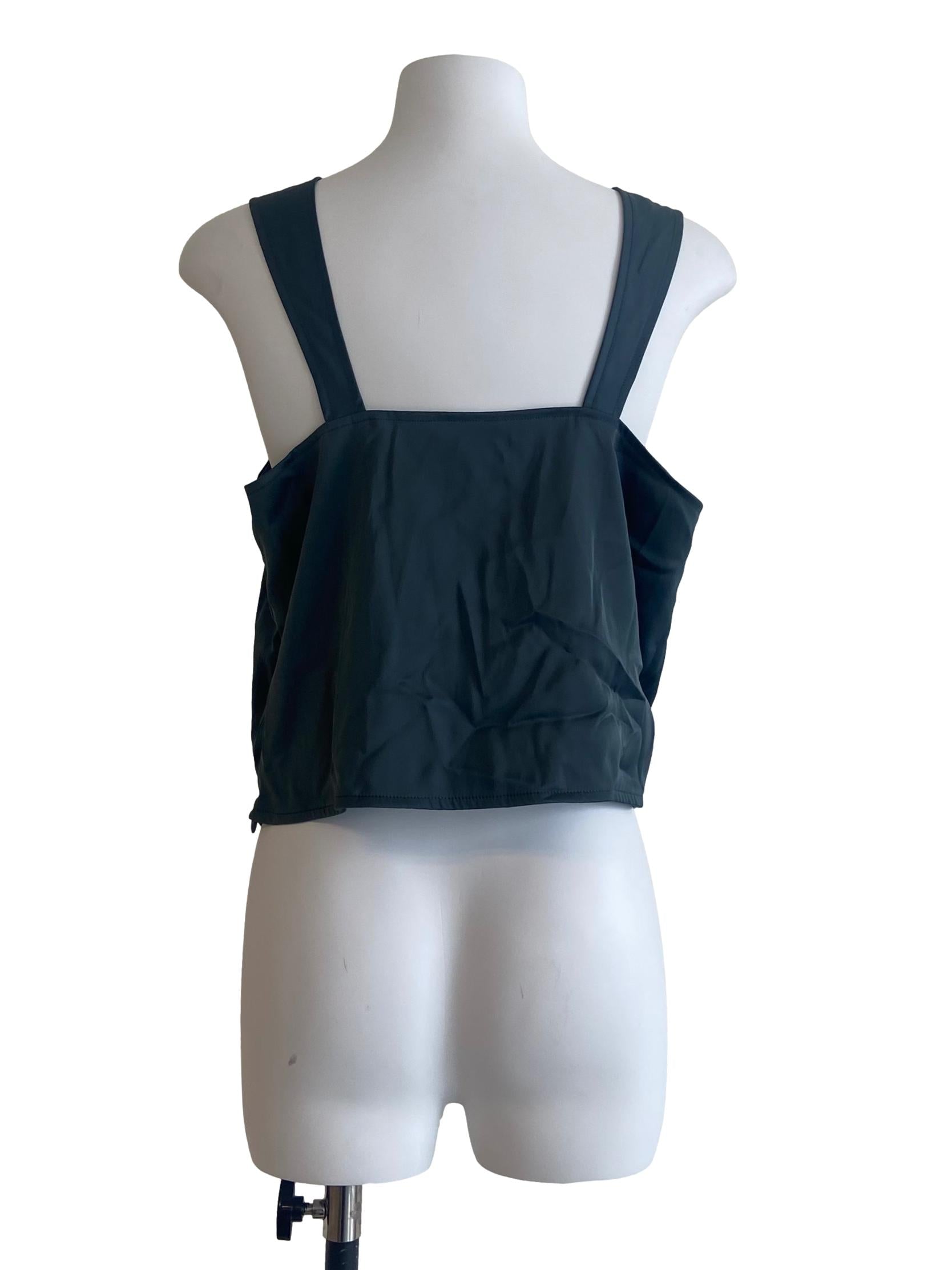 Ocean Blue Sleeveless Crop Top