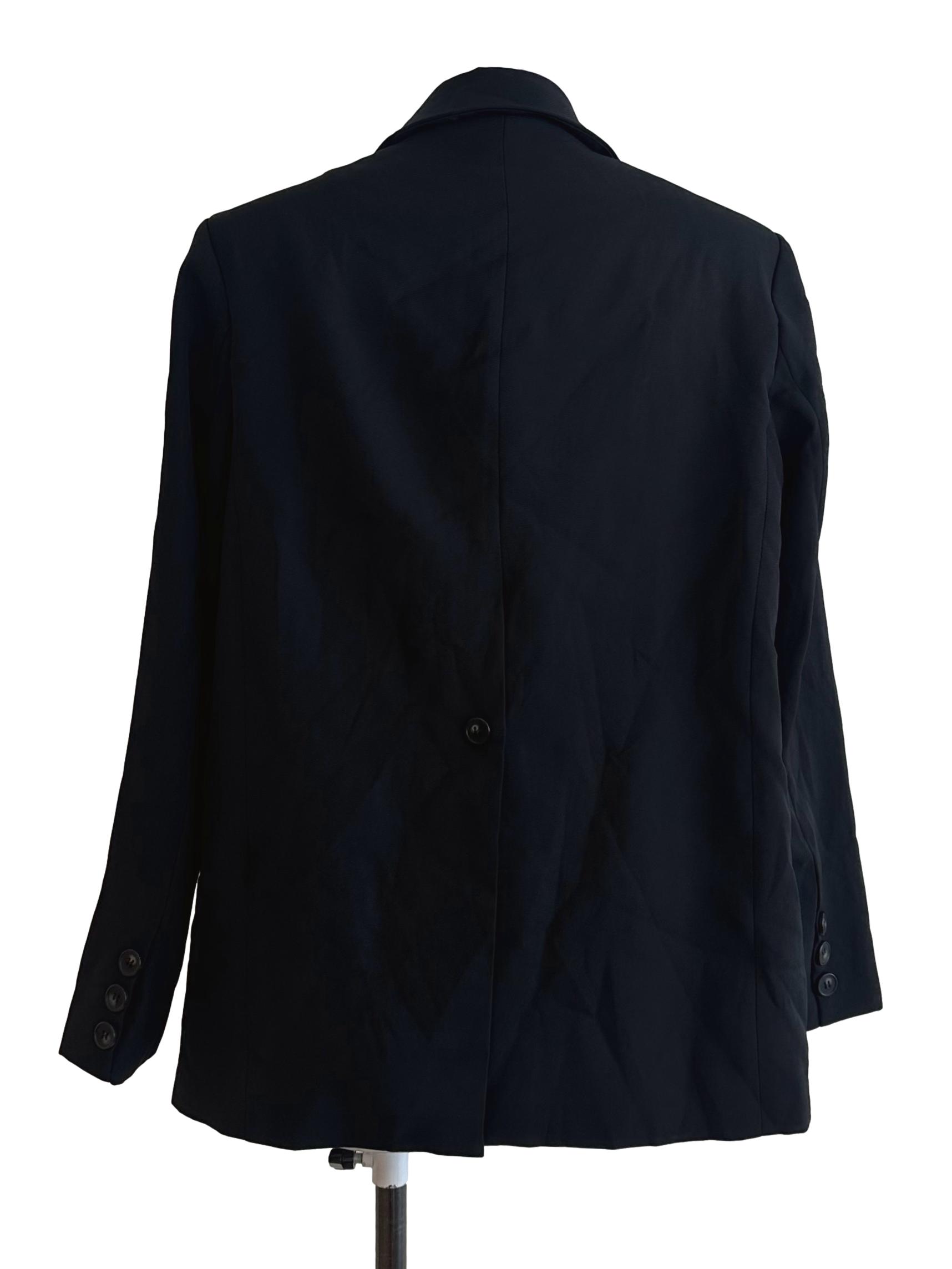 Black Plain Collar Blazer