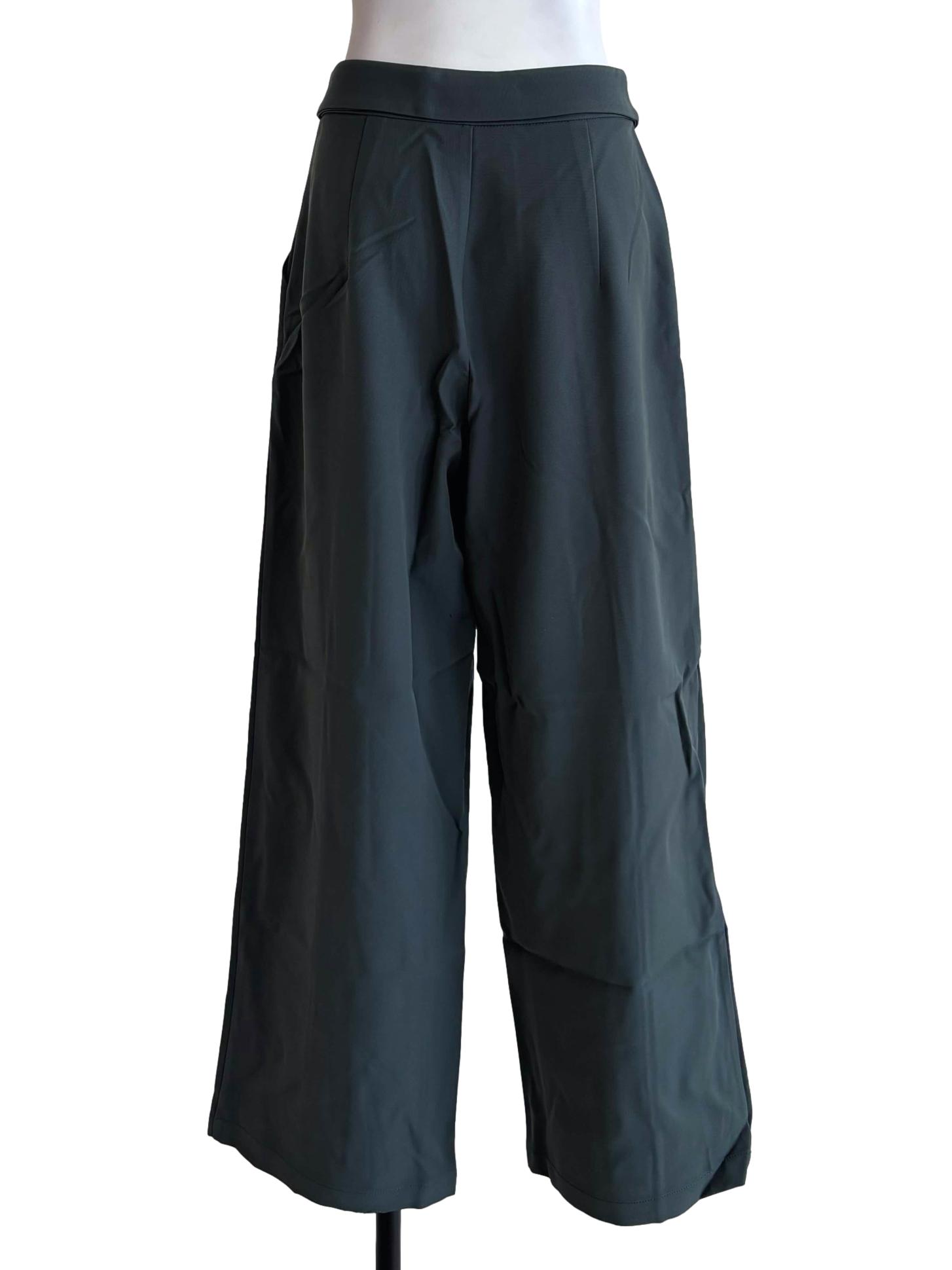 Green Carson Fold Over Waist Pants