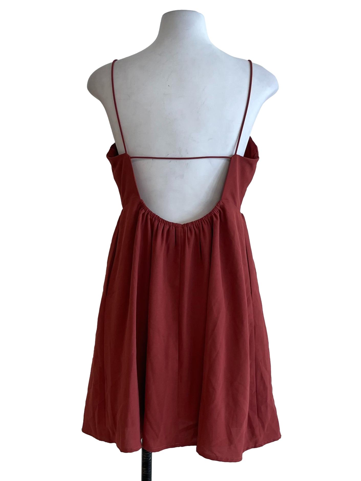 Blood Red Sweetheart Neckline Sun Dress