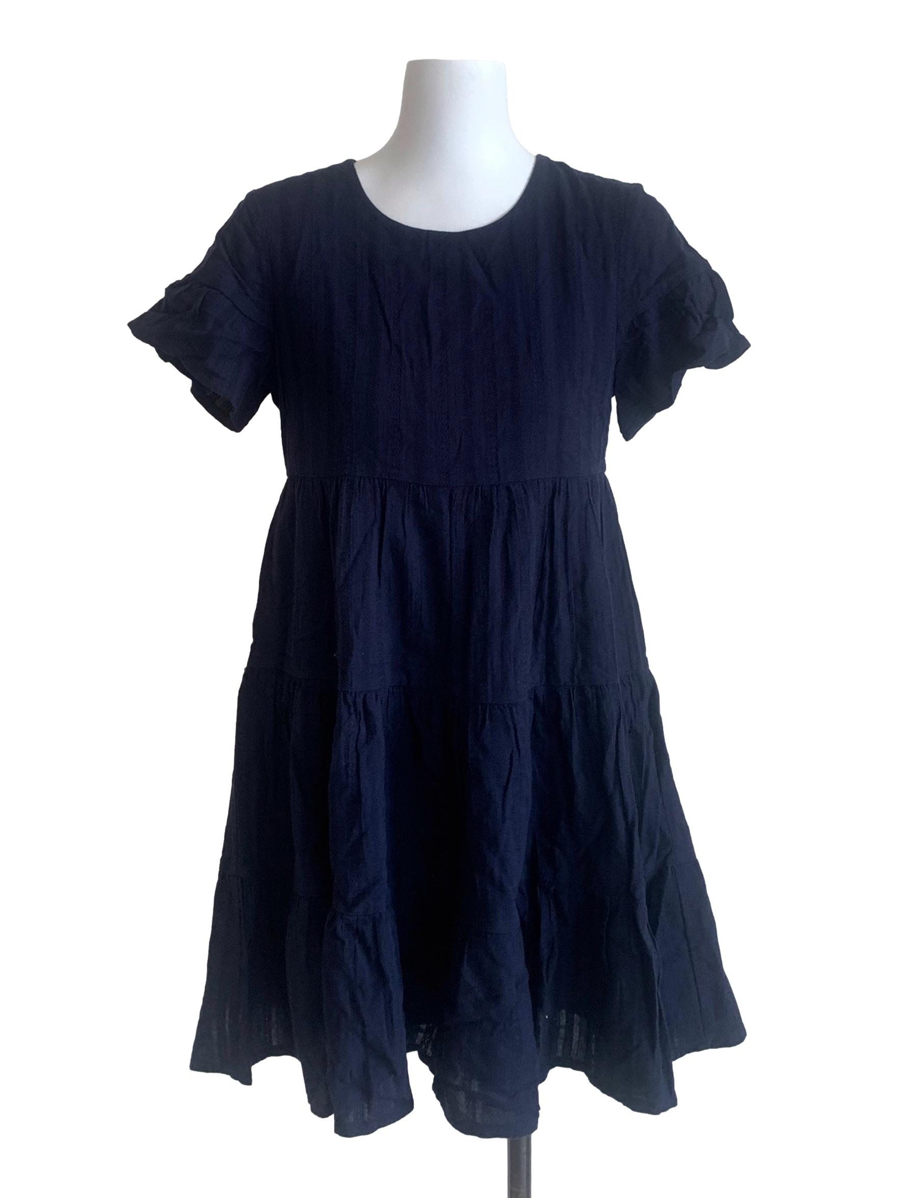 Berry Blue Round Neck Dress