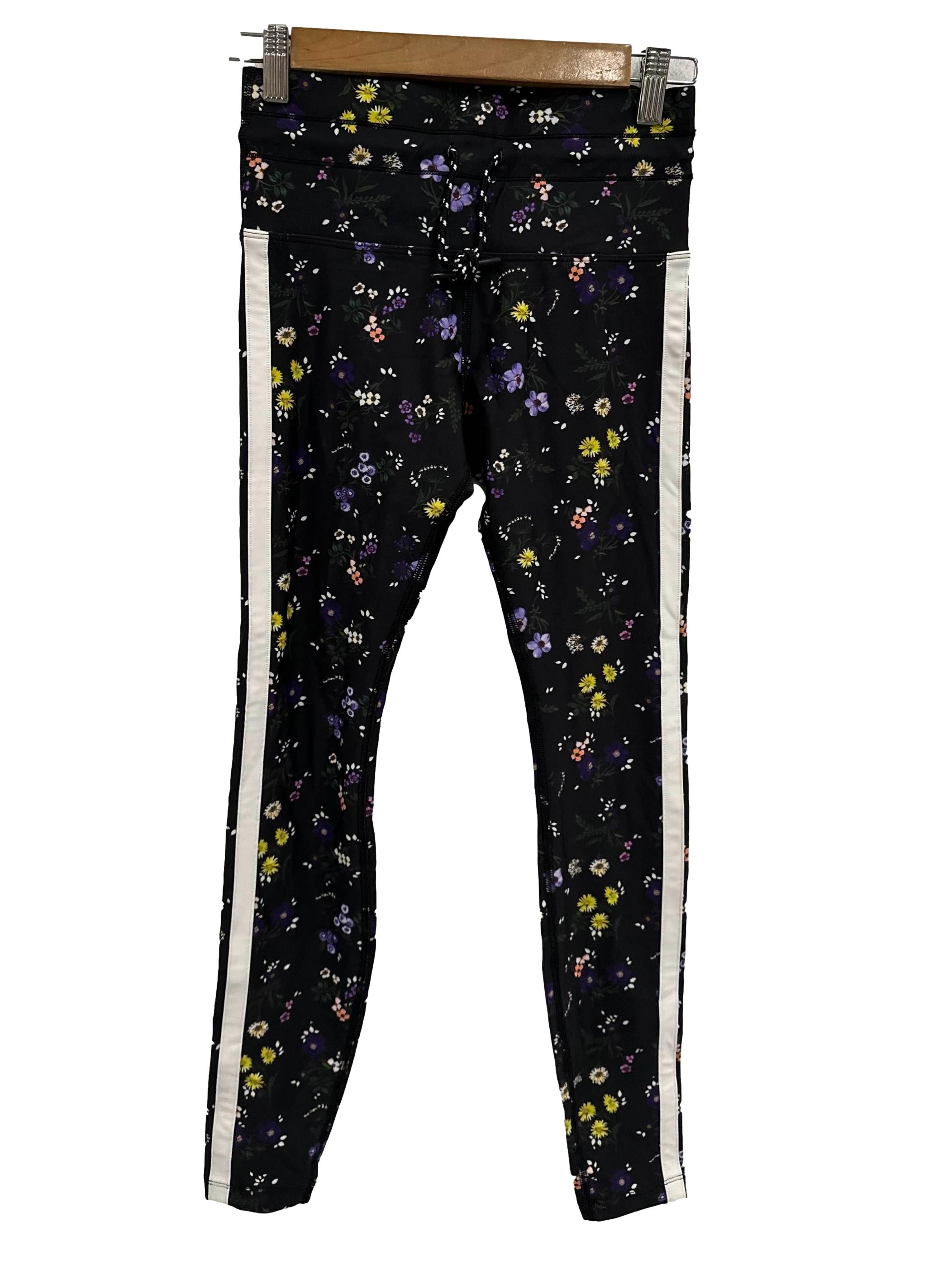Black Floral Leggings