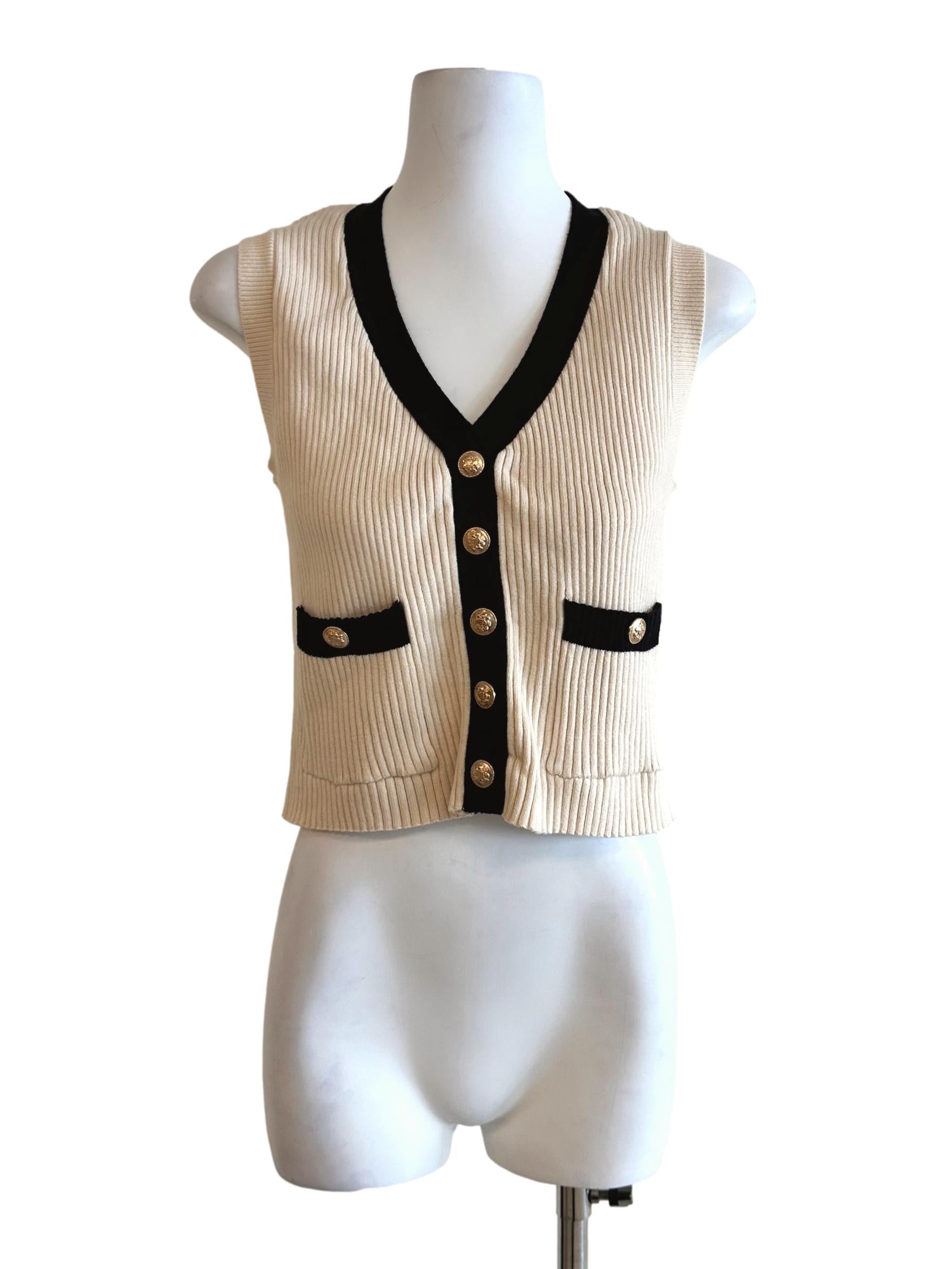 Parmesan Beige Pleated Sleeveless Top