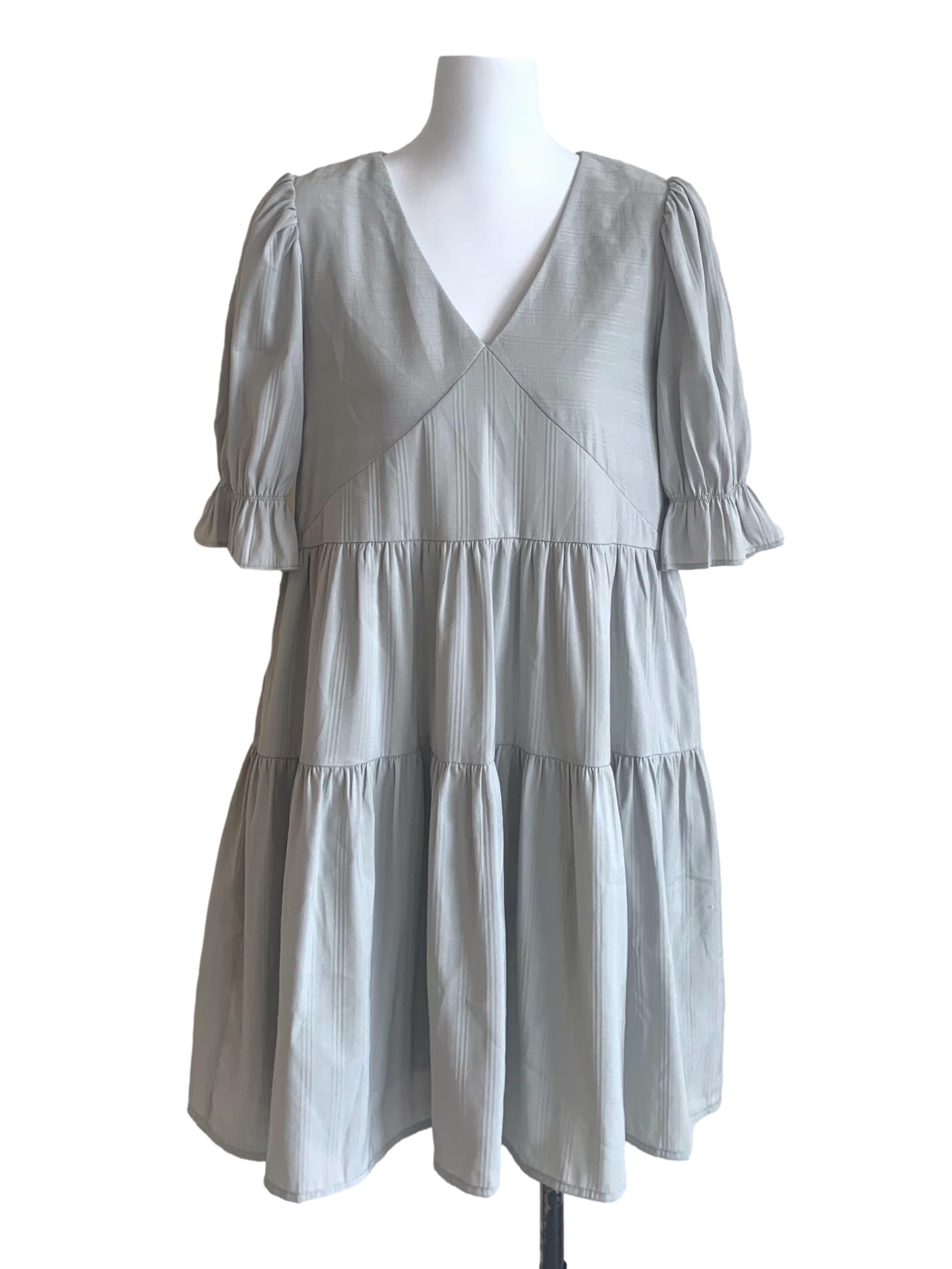 Sage Green Drop Waist Dress TWL