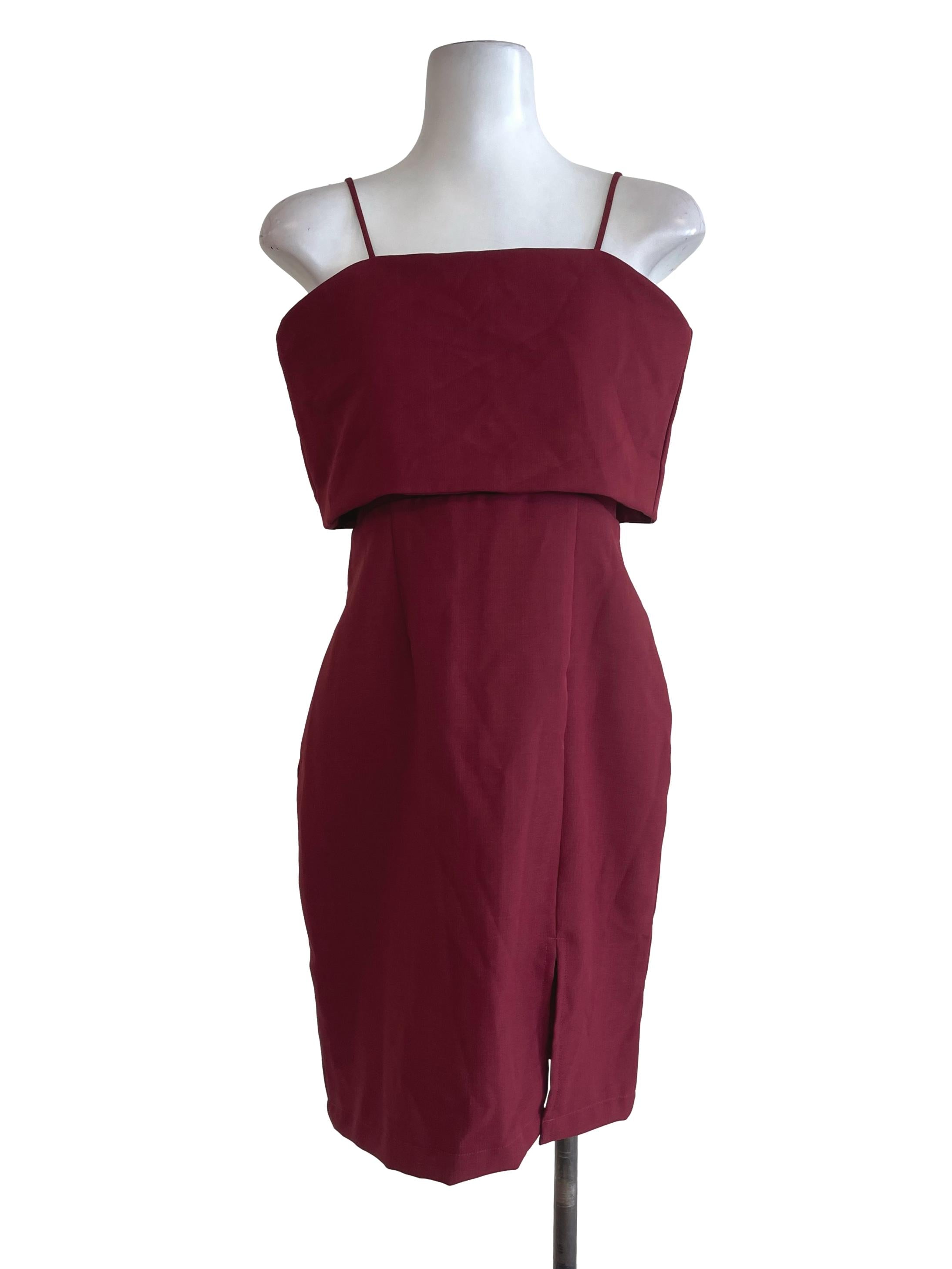 Maroon Slit Dress
