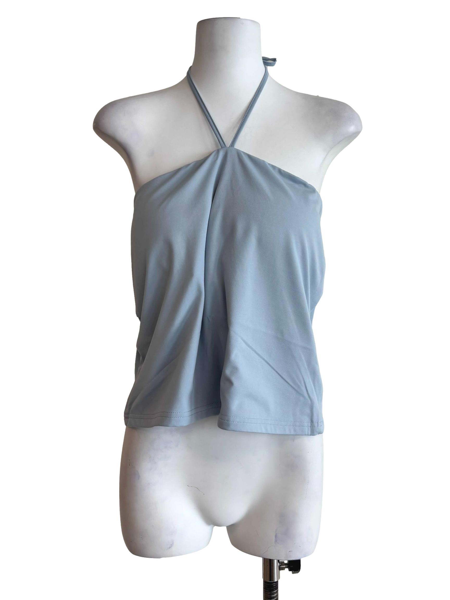 Blue Zen Halter Padded Top