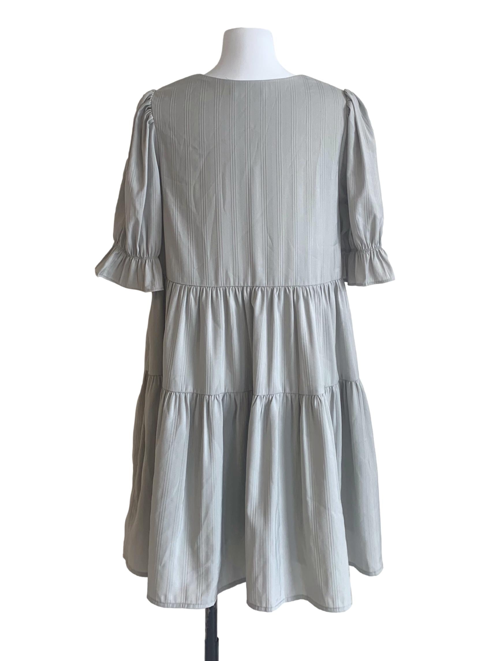 Sage Green Drop Waist Dress TWL