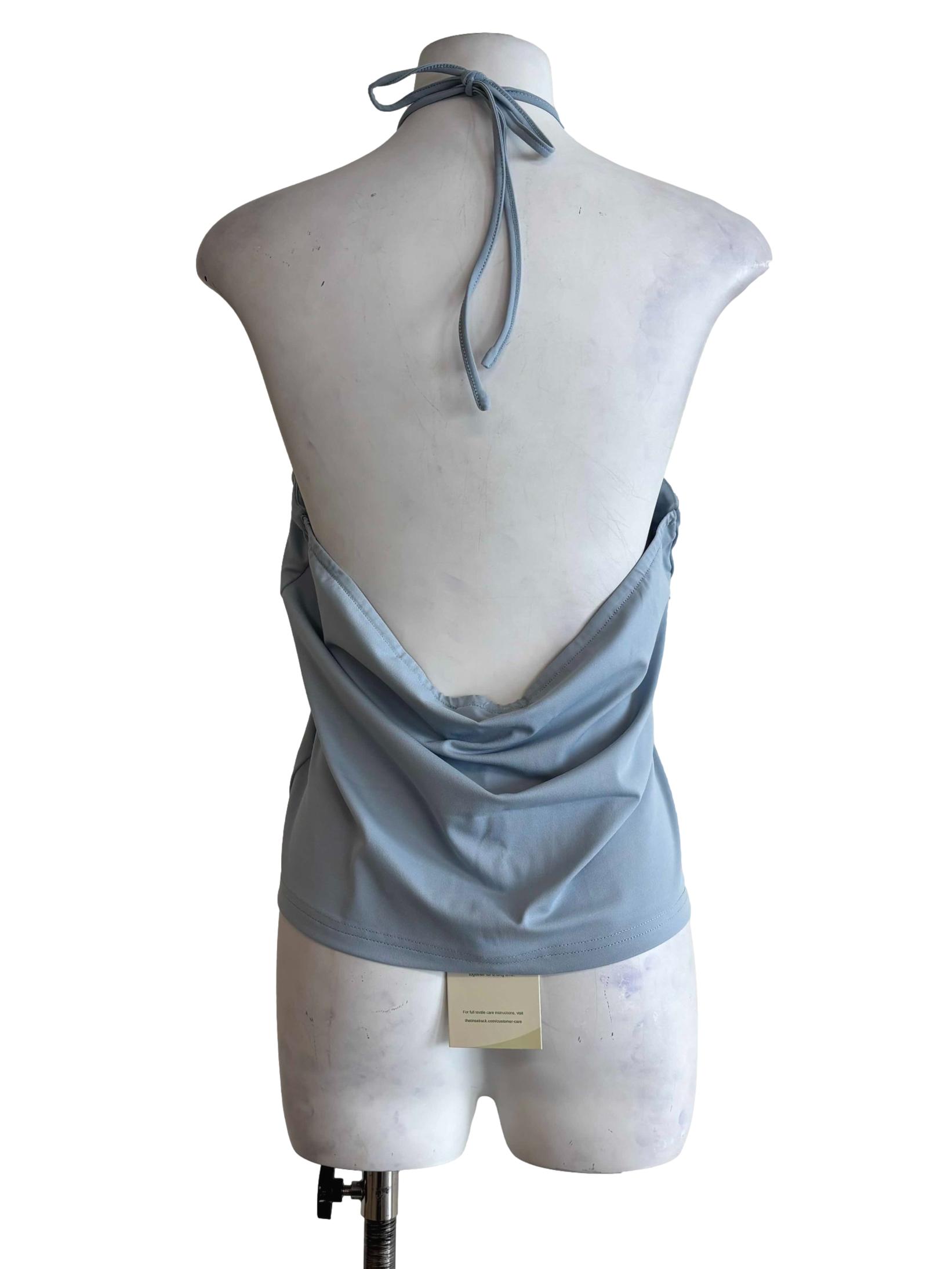 Blue Zen Halter Padded Top