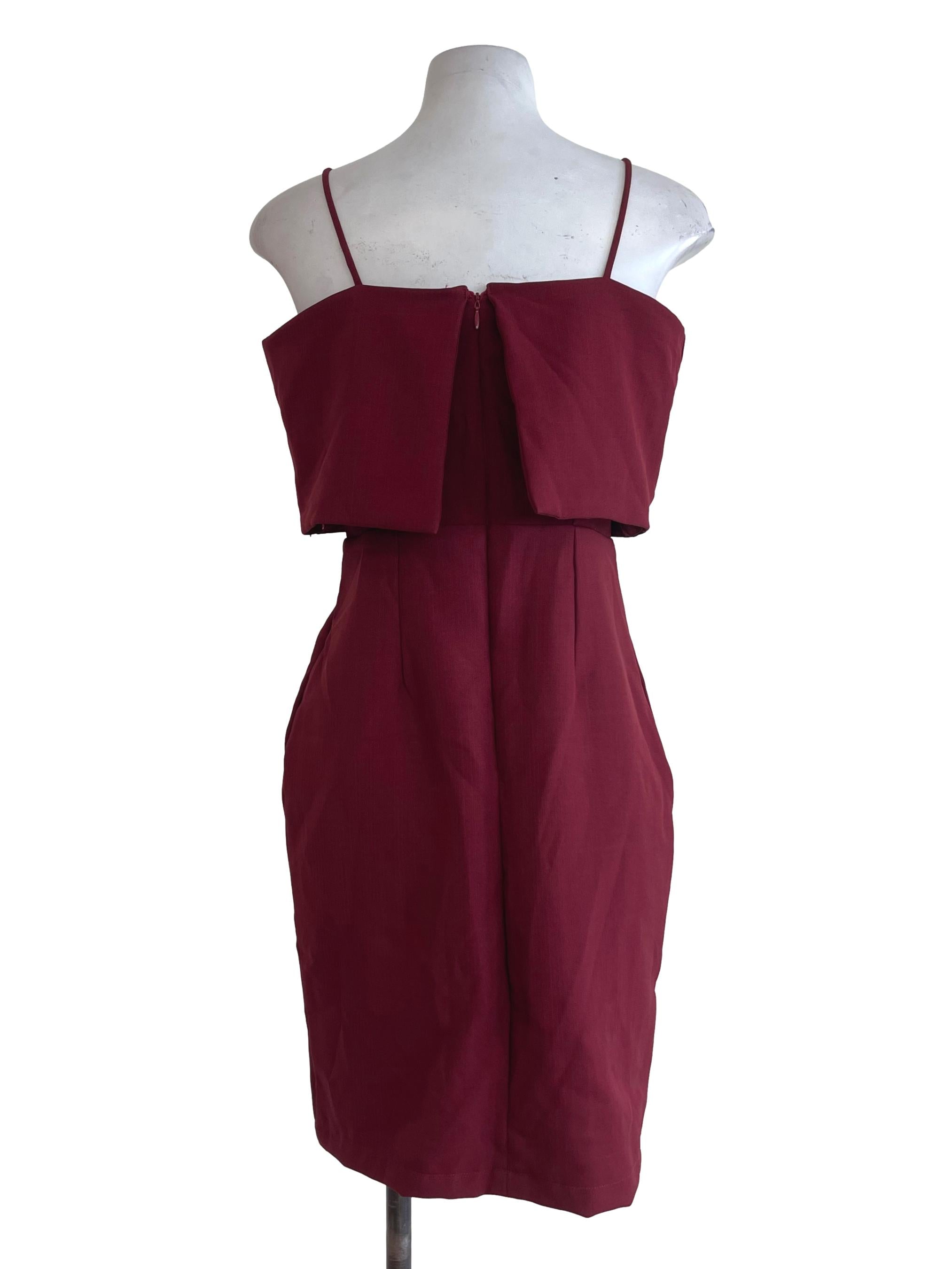 Maroon Slit Dress