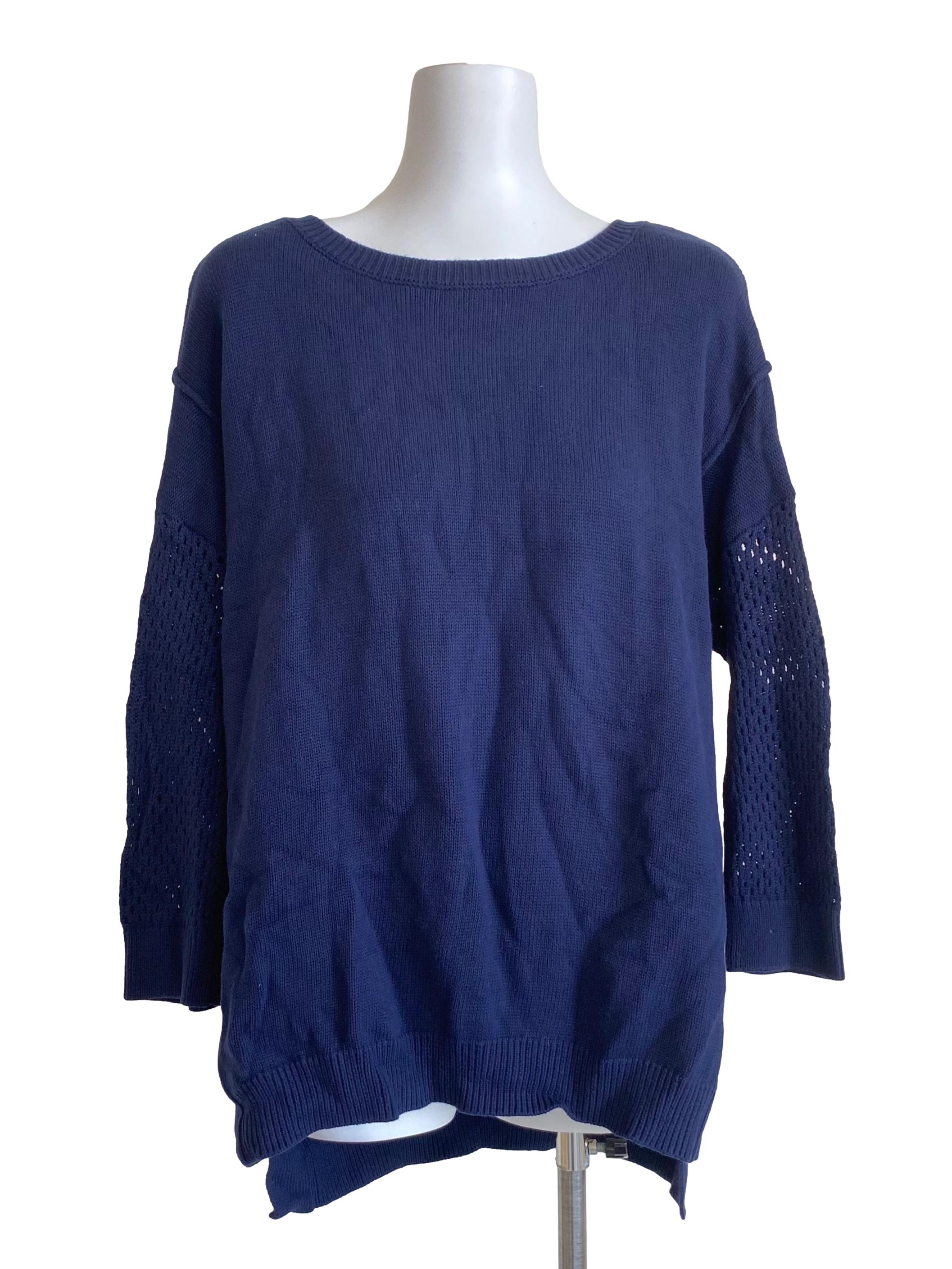 Knitted Navy Blue Sweater
