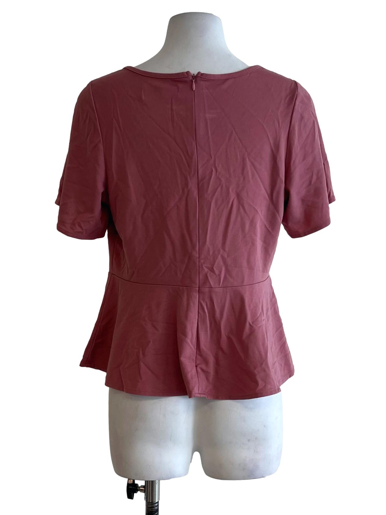 Rose Pink Square Neckline Blouse