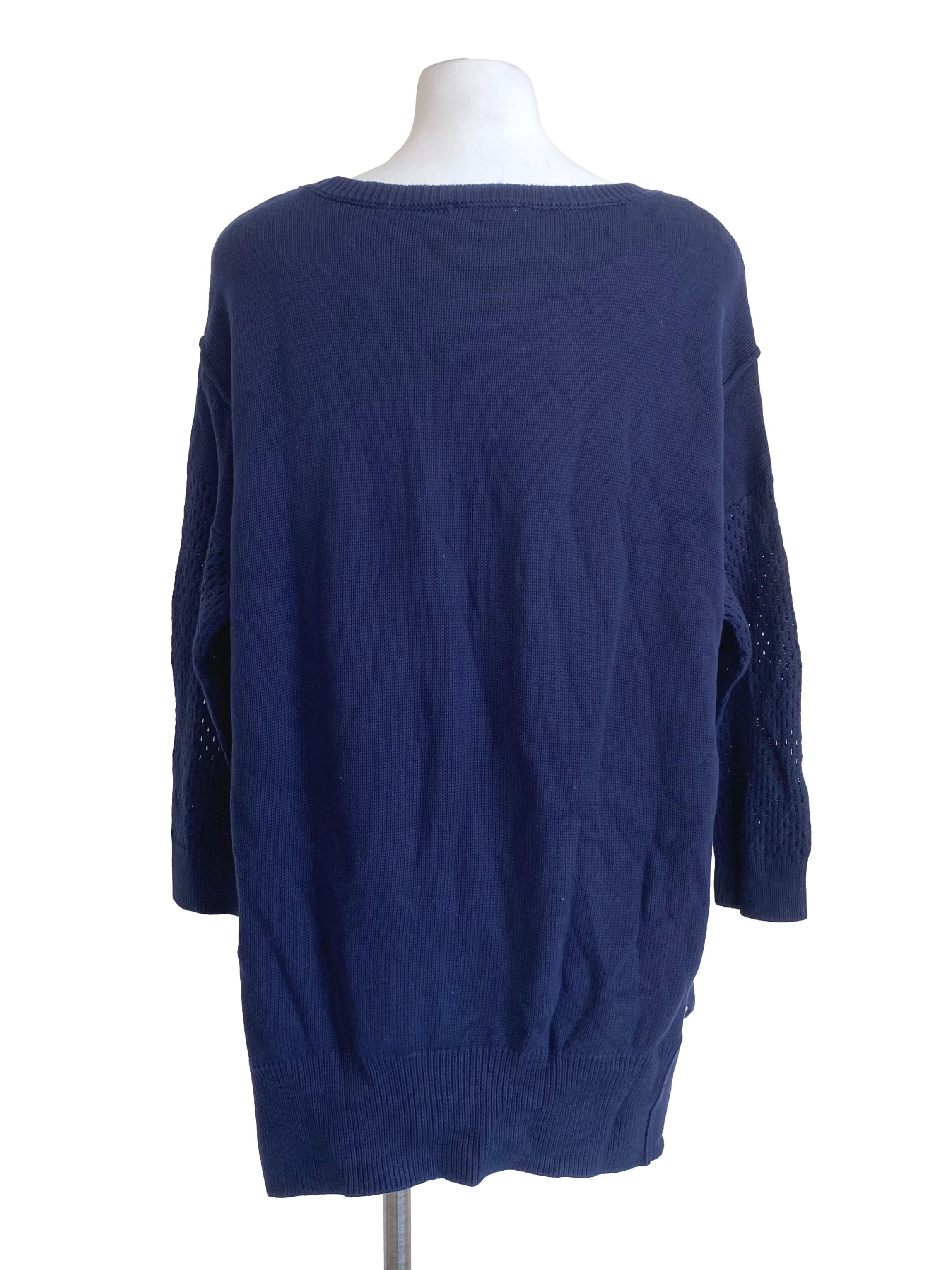 Knitted Navy Blue Sweater